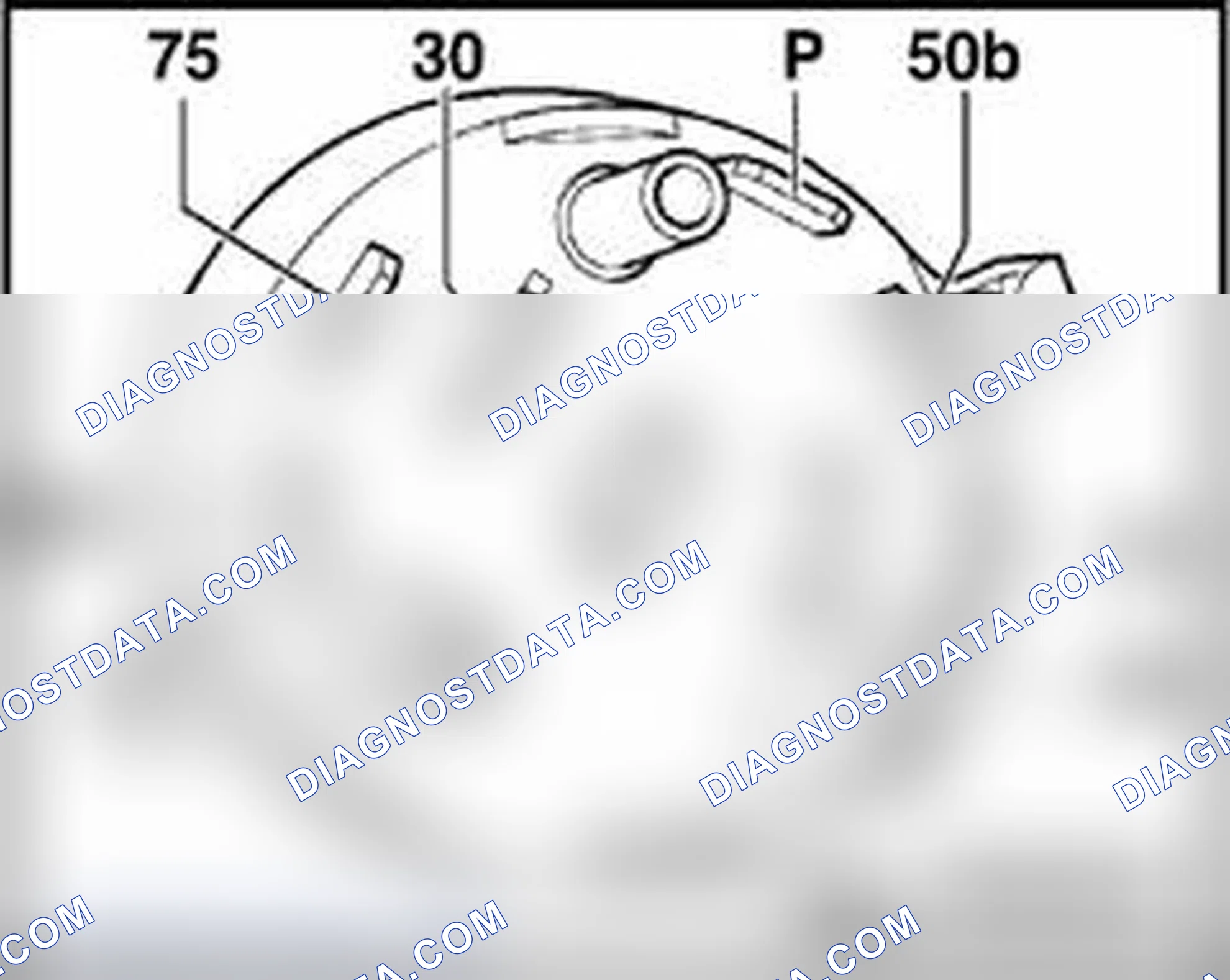 Scheme 298: Ignition/starter switch, multi-pin connector assignments