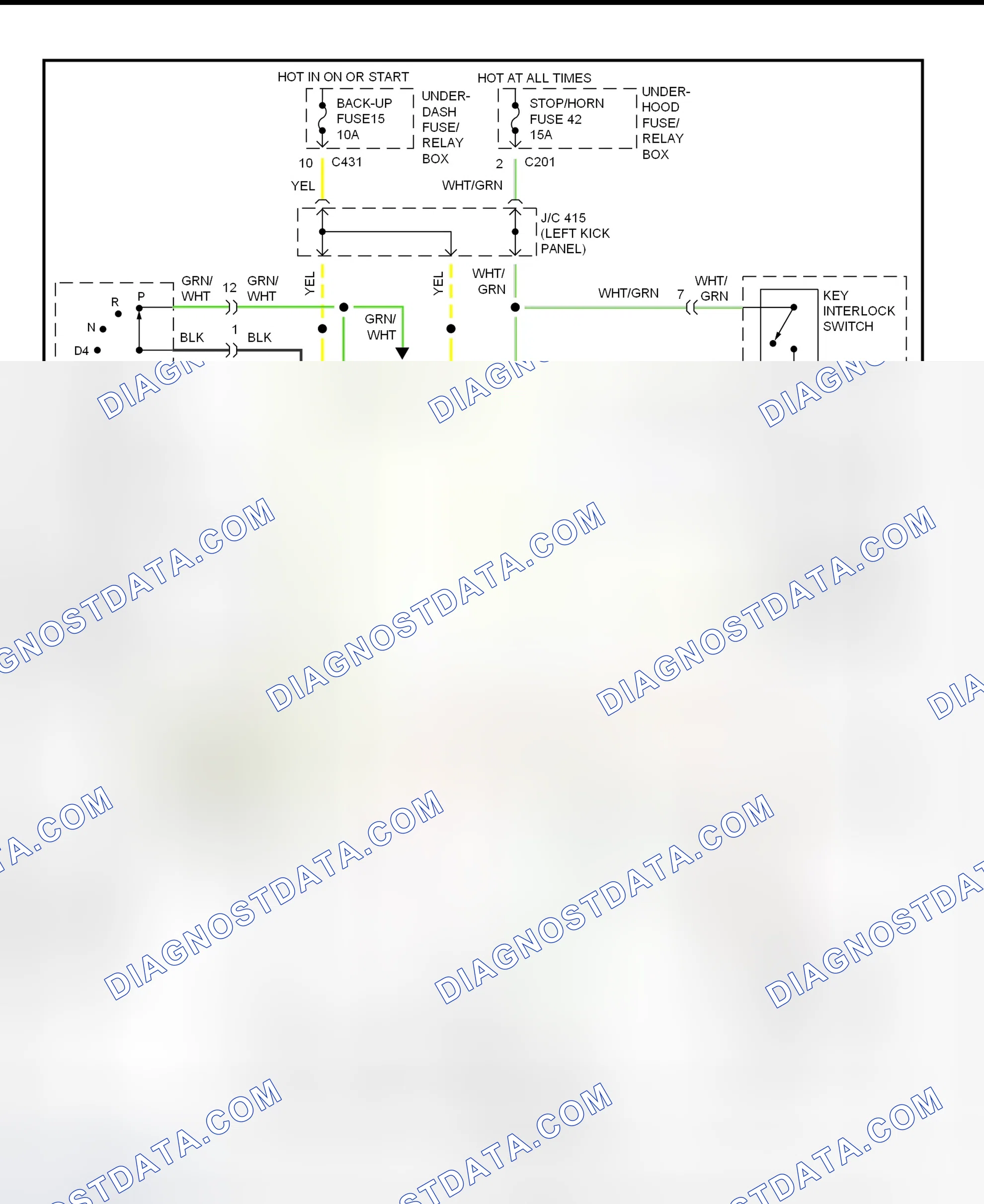 Scheme 51: Shift & Key Interlock System Wiring Schematic (1997 Honda Civic Del Sol)