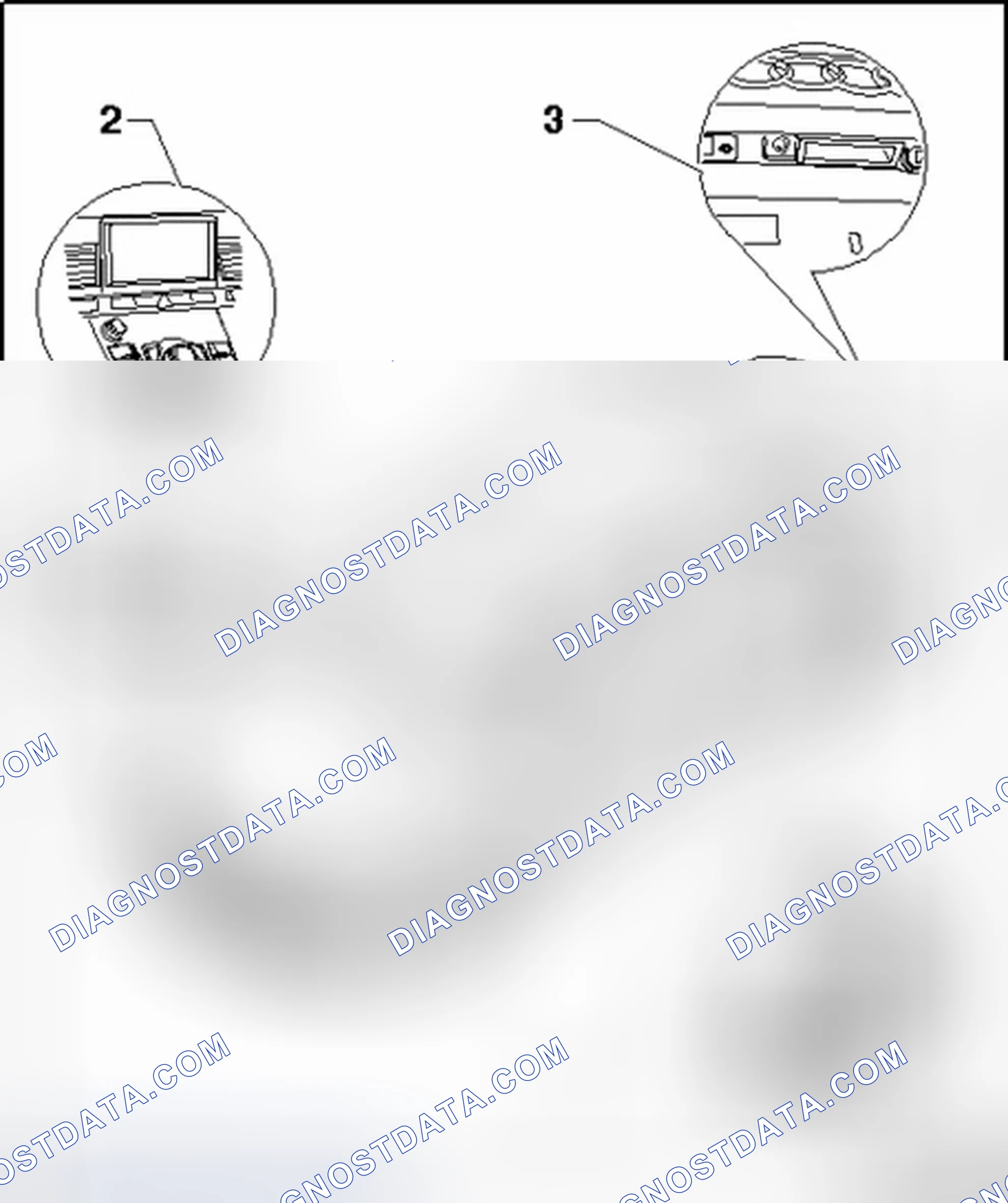 Scheme 60: Rear view camera system component locations, general overview