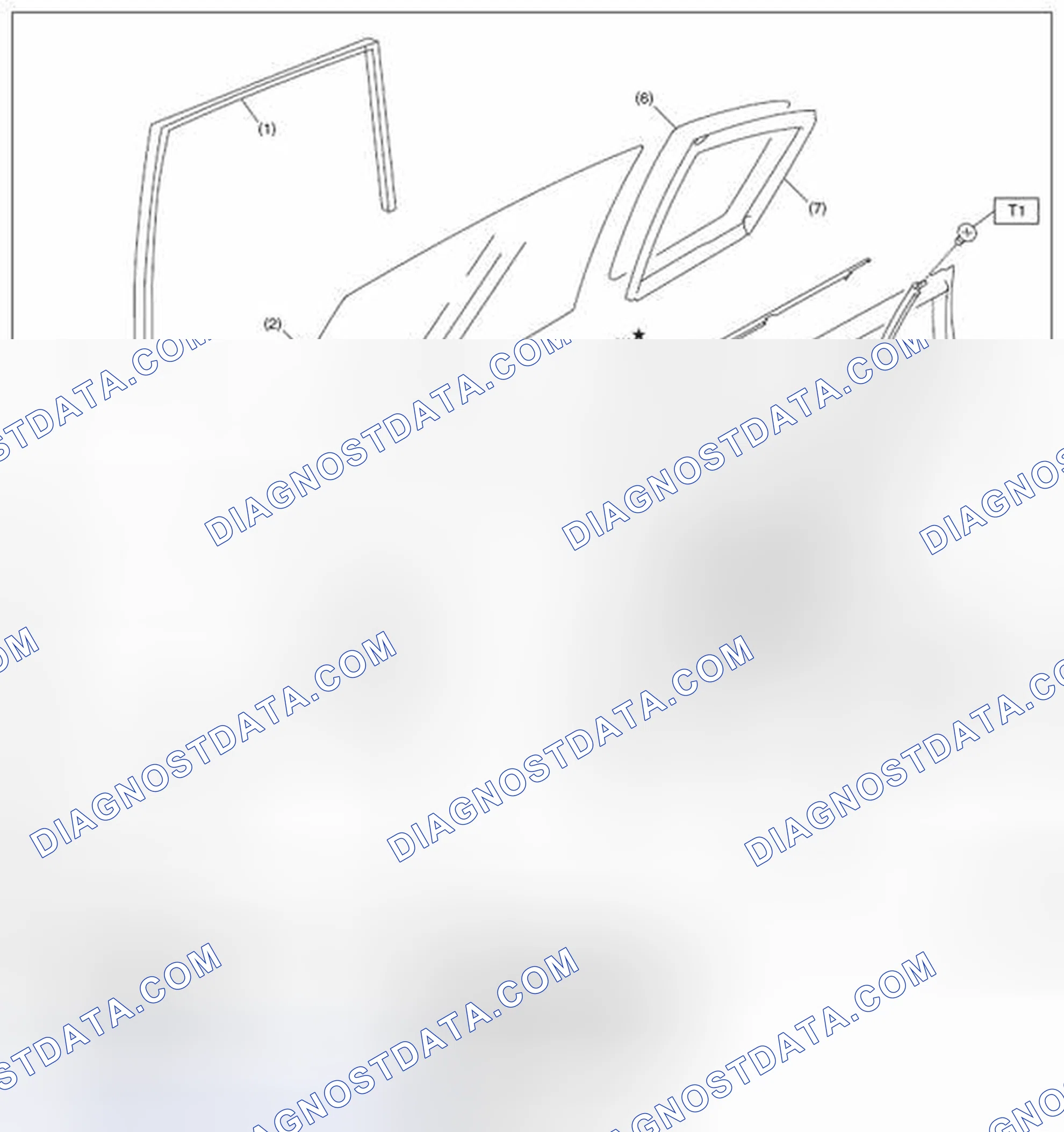 Scheme 10: REAR DOOR GLASS