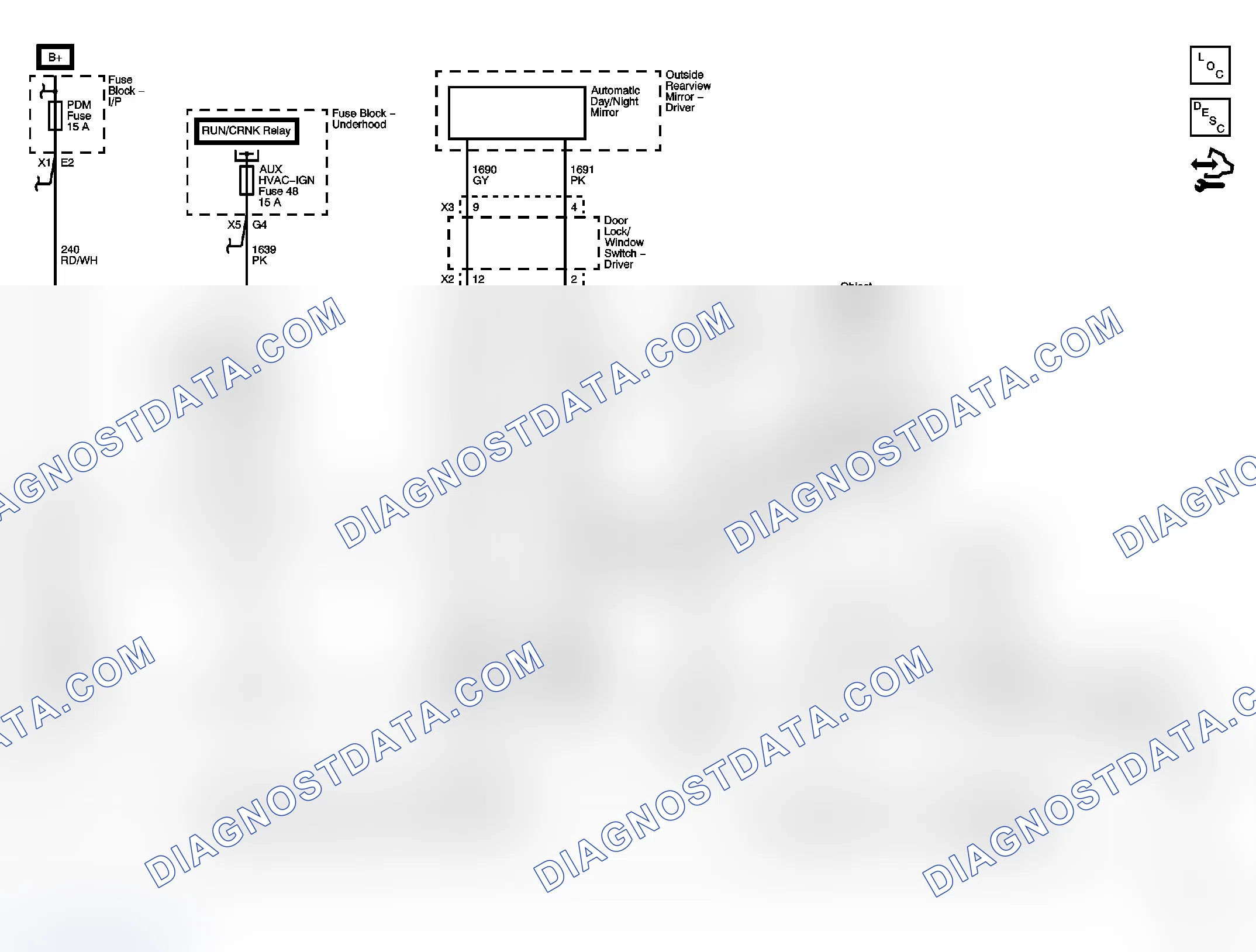 Scheme 1: Inside Rearview Mirror Schematics