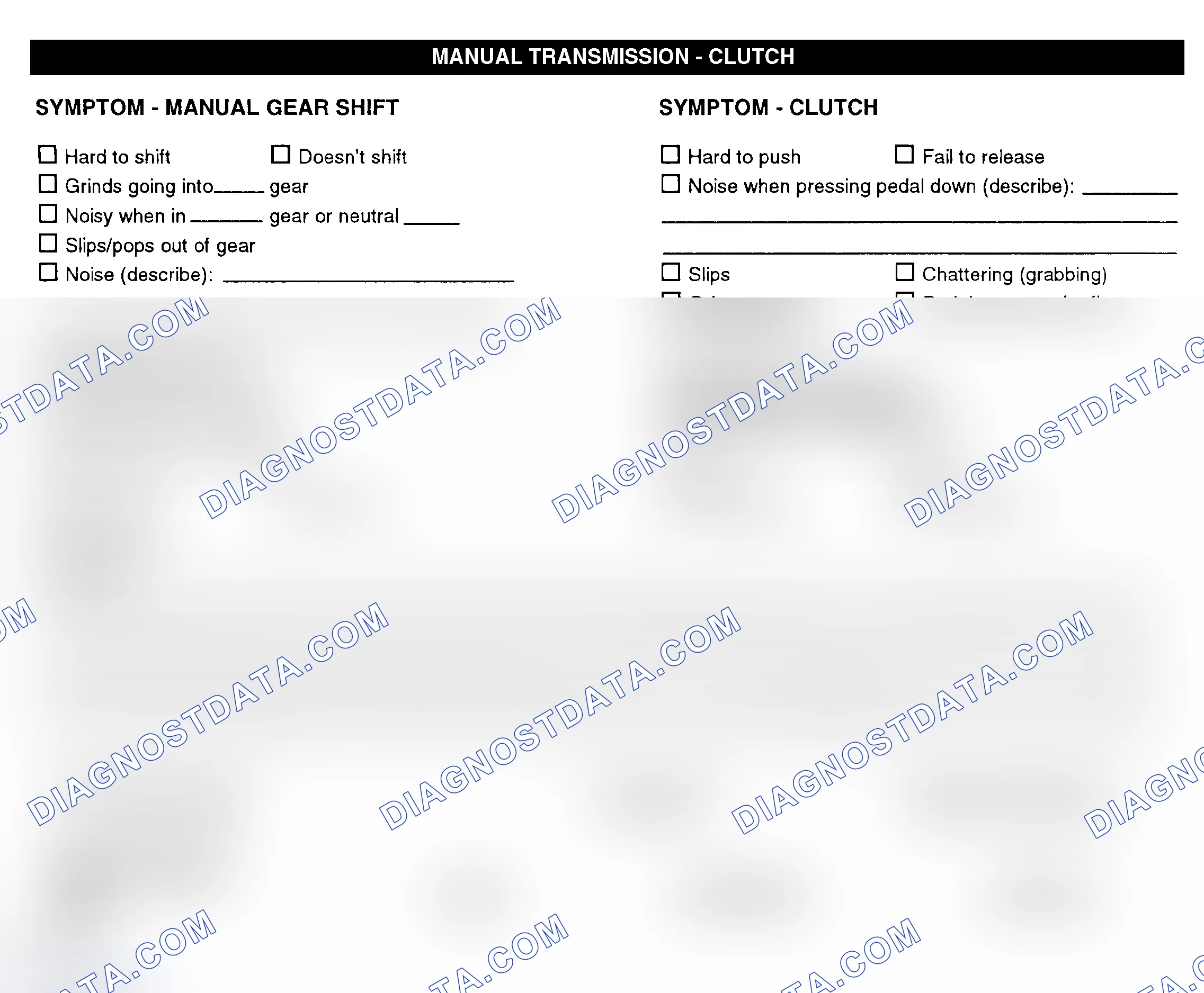 Scheme 10: Manual Transmission & Clutch
