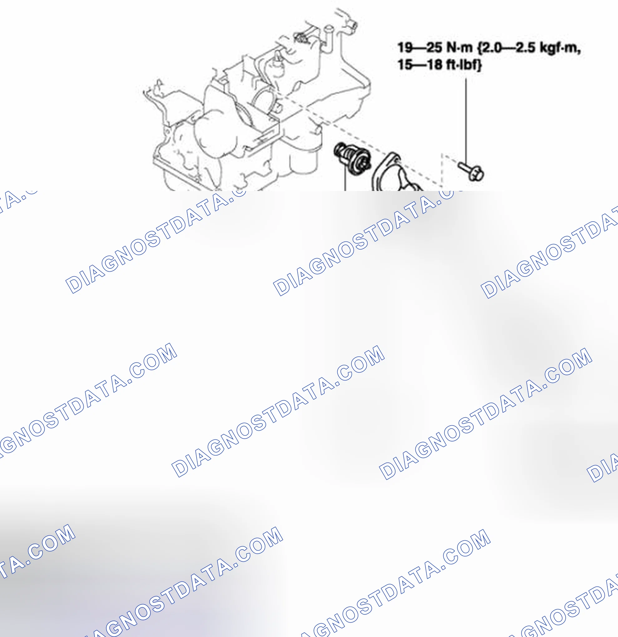 Scheme 13: Thermostat And Associated Components (MZR 1.5) With Torque Specifications