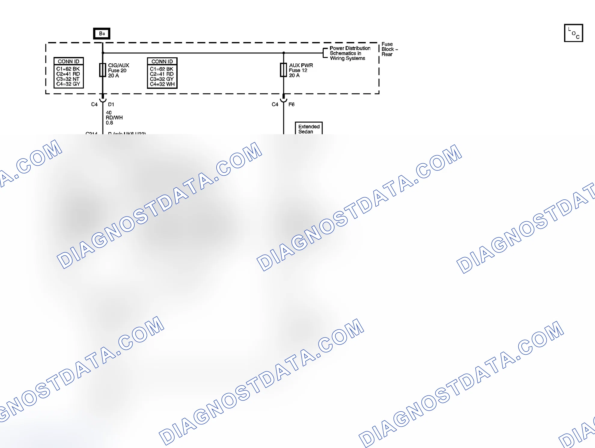 Scheme 116: Cigar Lighter/Auxiliary Outlets Schematics
