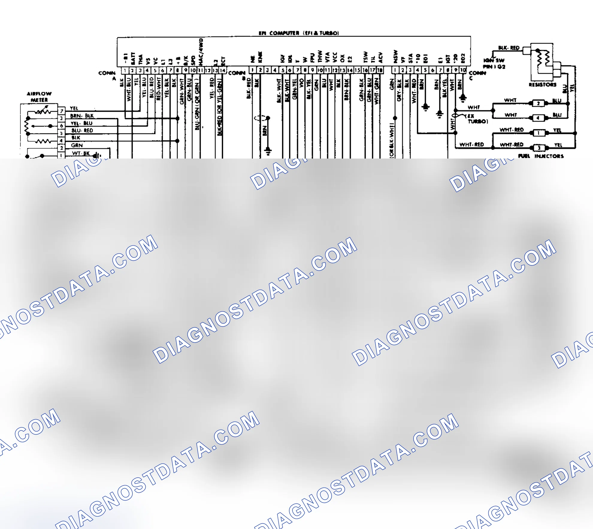 Scheme 61: EFI/TCCS Wiring Diagram (Pickup & 4Runner)