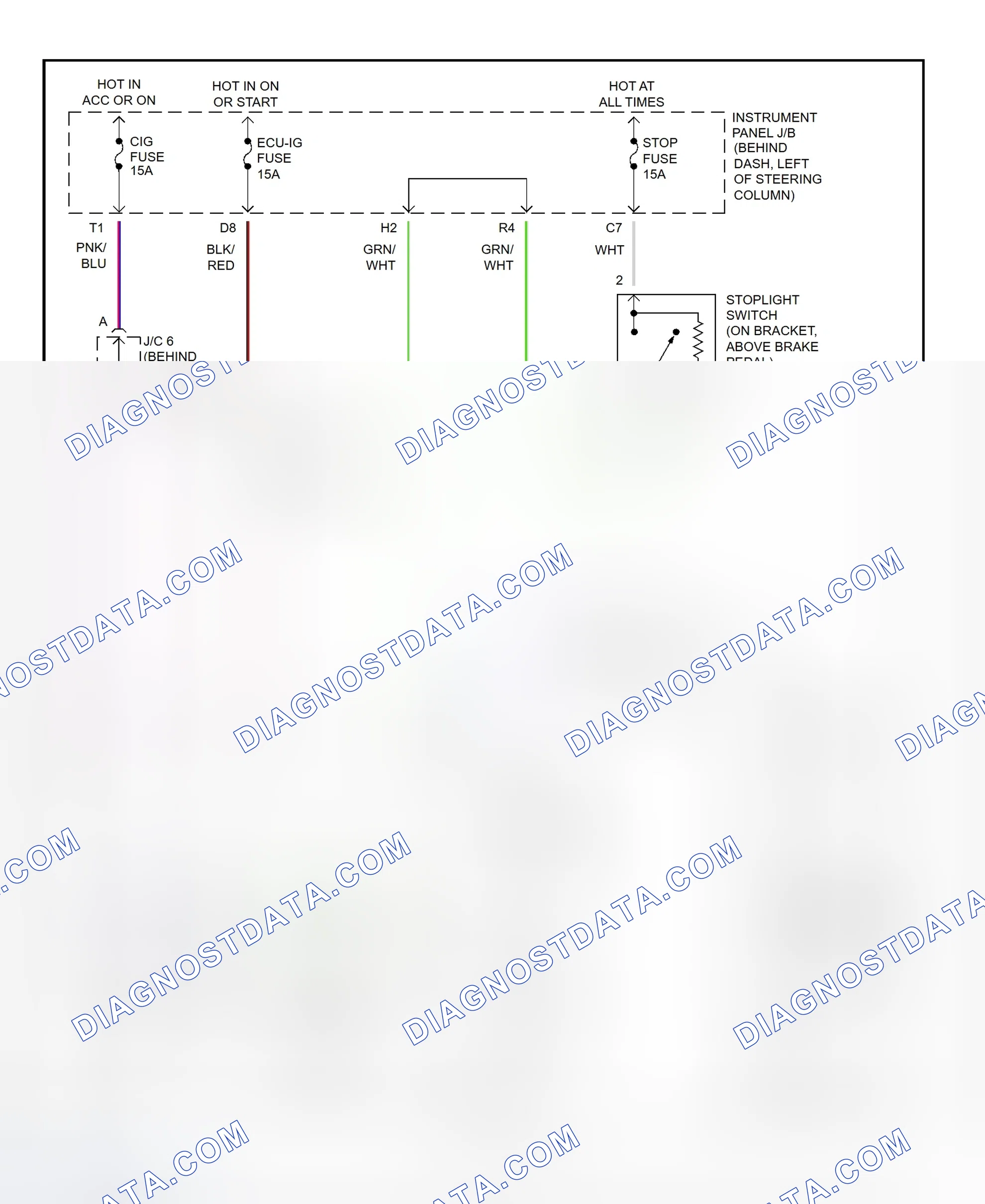 Scheme 406: Shift Interlock System Wiring Diagram (2001 - Toyota Camry 2.2L & 3.0L)