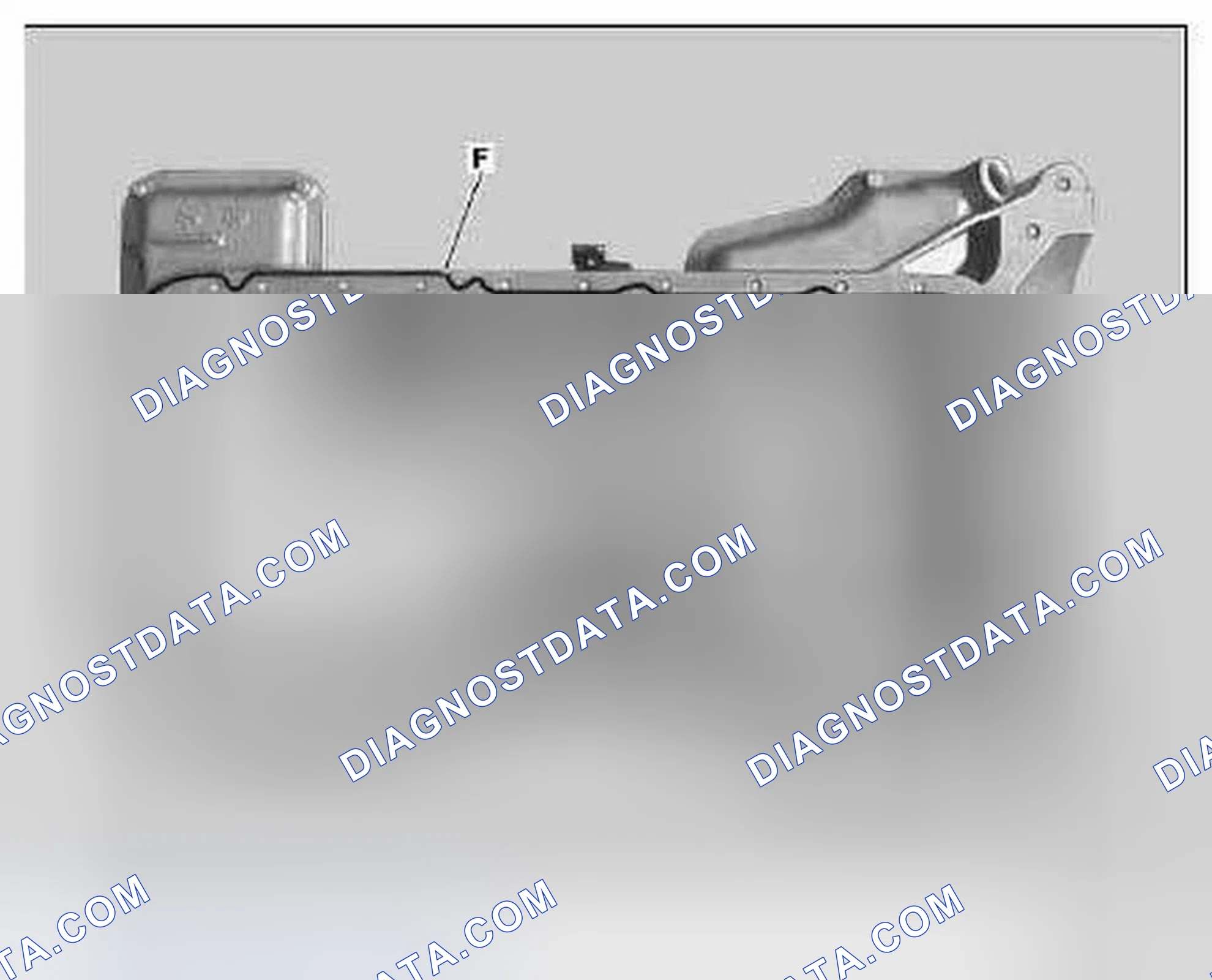 Fig. 26: Identifying Sealant Application Area On Top Part Of Oil Pan