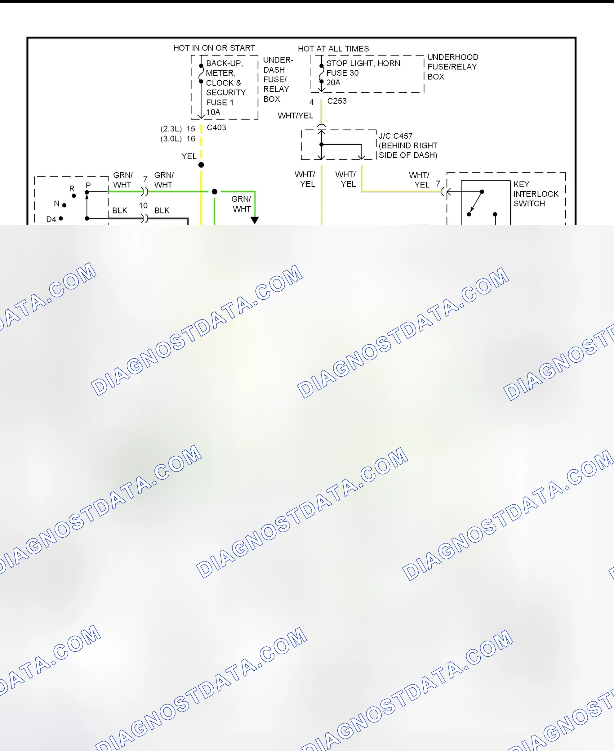 Scheme 33: Shift Interlock System Wiring Diagram (1998 SLX)