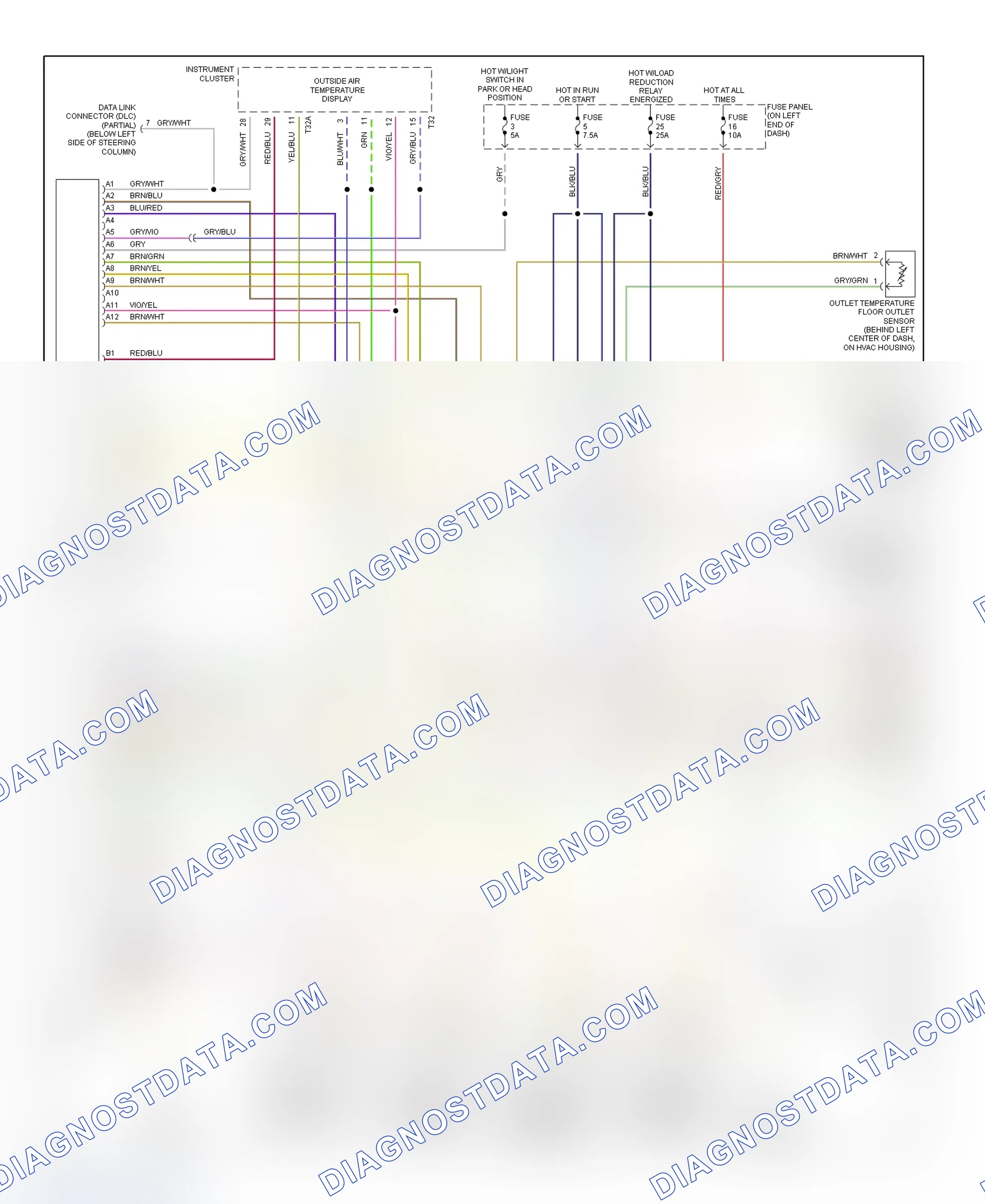 Fig. 9: Automatic A/C-Heater System Wiring Diagram (2000-01 TT - 1 Of 2)