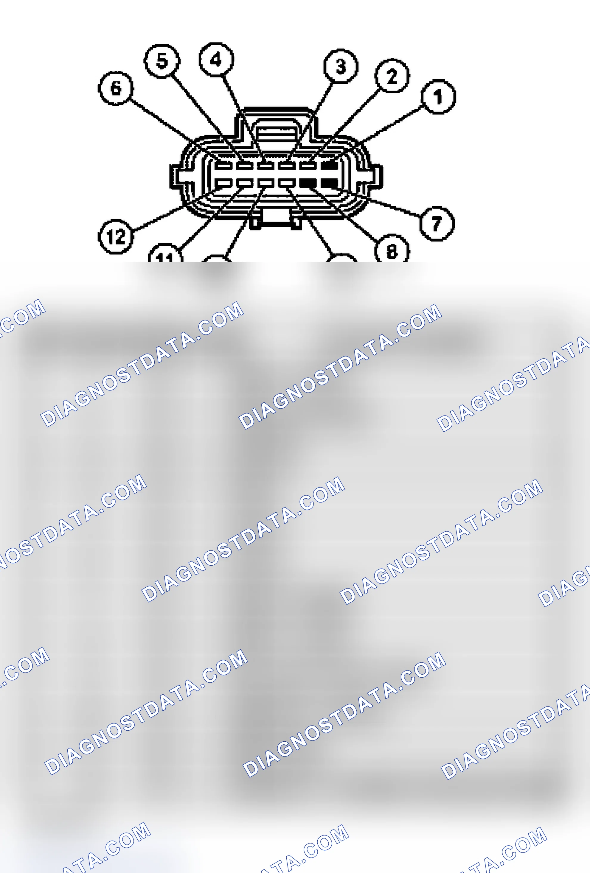 Scheme 19: Digital Transmission Range (TR) Sensor Connector Terminals
