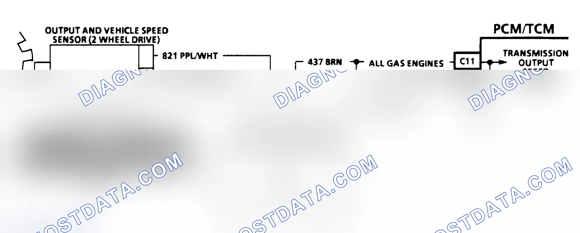 Scheme 161: Output Speed Sensor Ckt. Schematic (2WD Except "C" & "K")