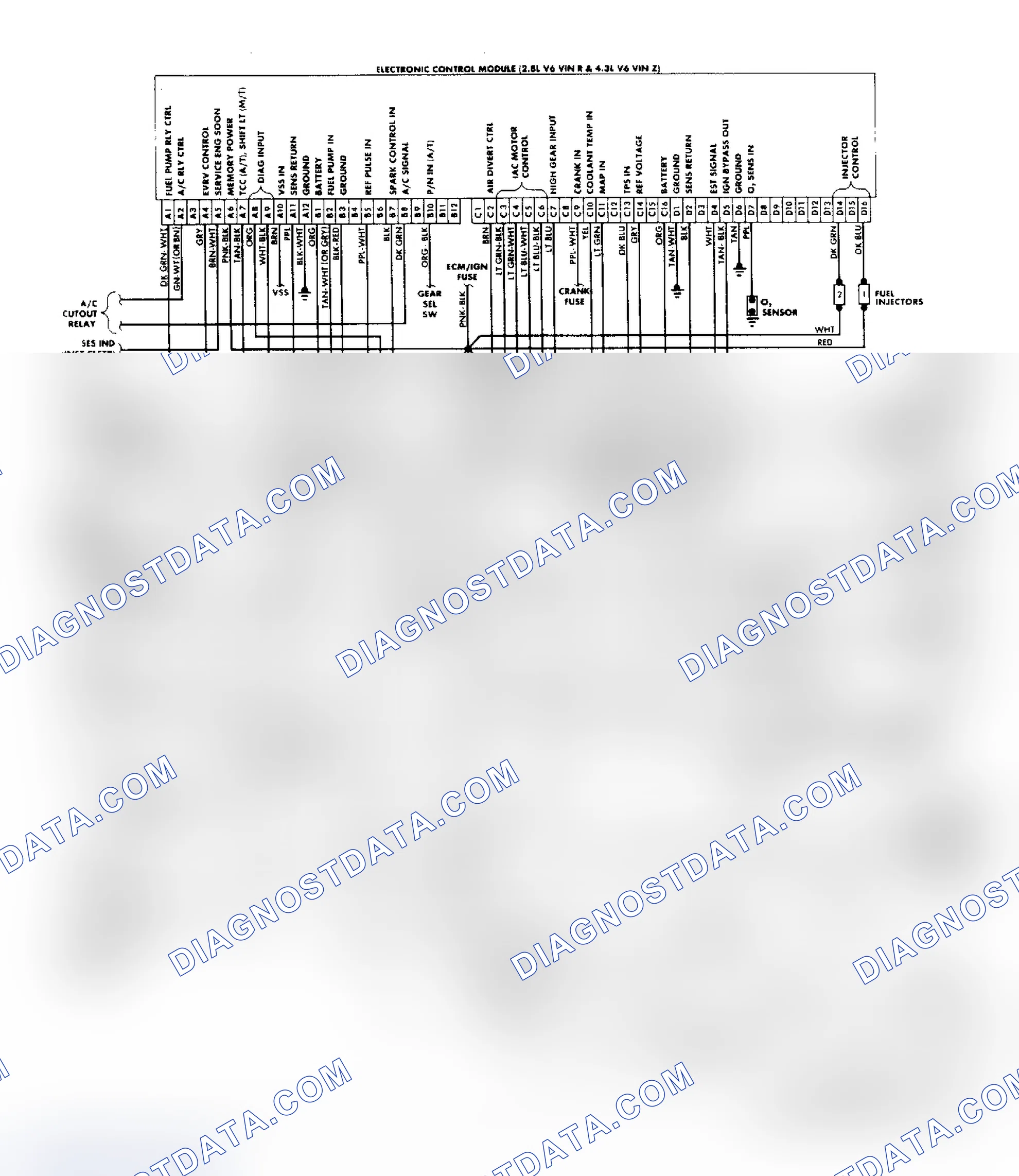 Scheme 156: "S/T" Series (2.8L & 4.3L) Wiring Diagram