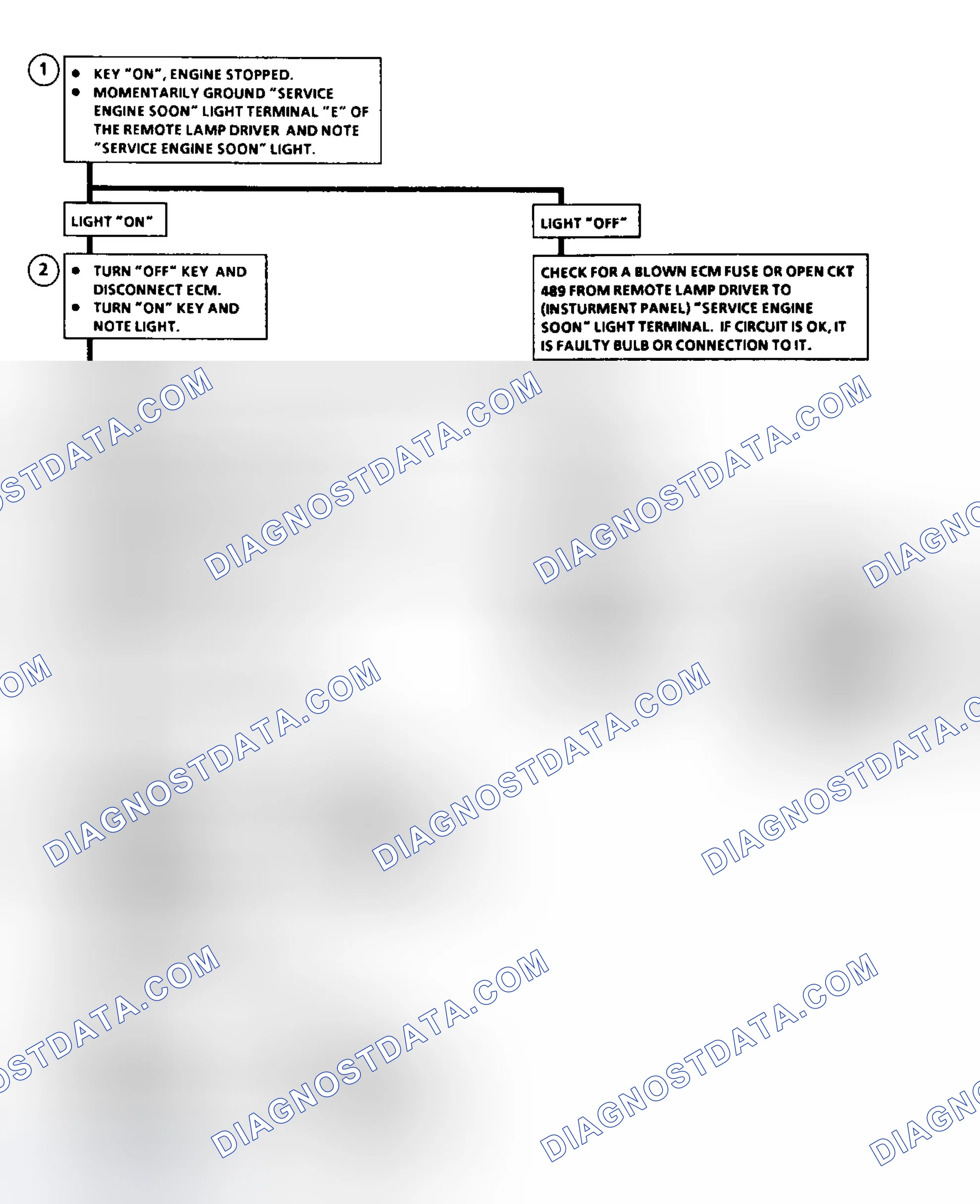 Scheme 38: Flow Chart Service Engine Soon Light Inop.