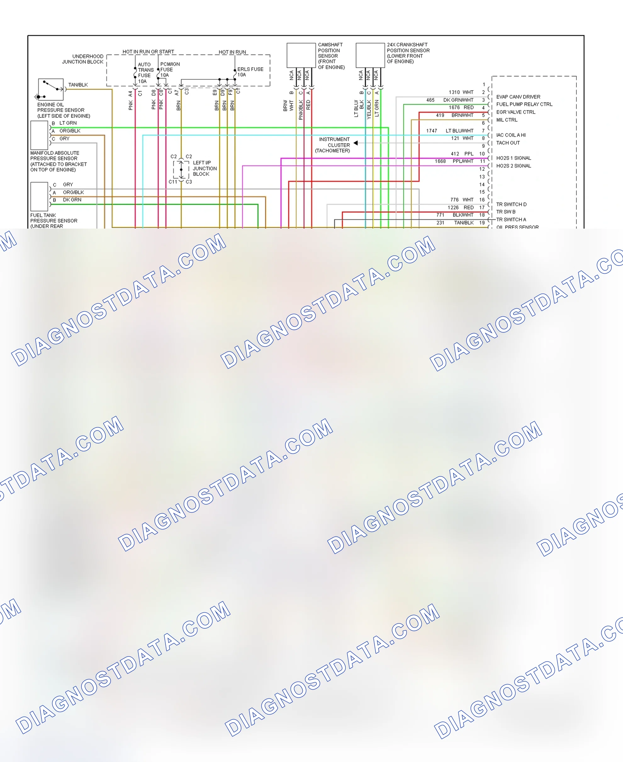 Scheme 70: PCM Wiring Diagram (Cutlass & Malibu - 3.1L - 3 Of 3)