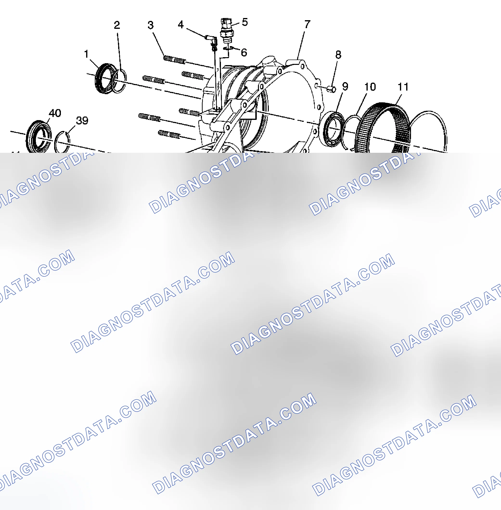 Scheme 94: Transfer Case Disassembled View