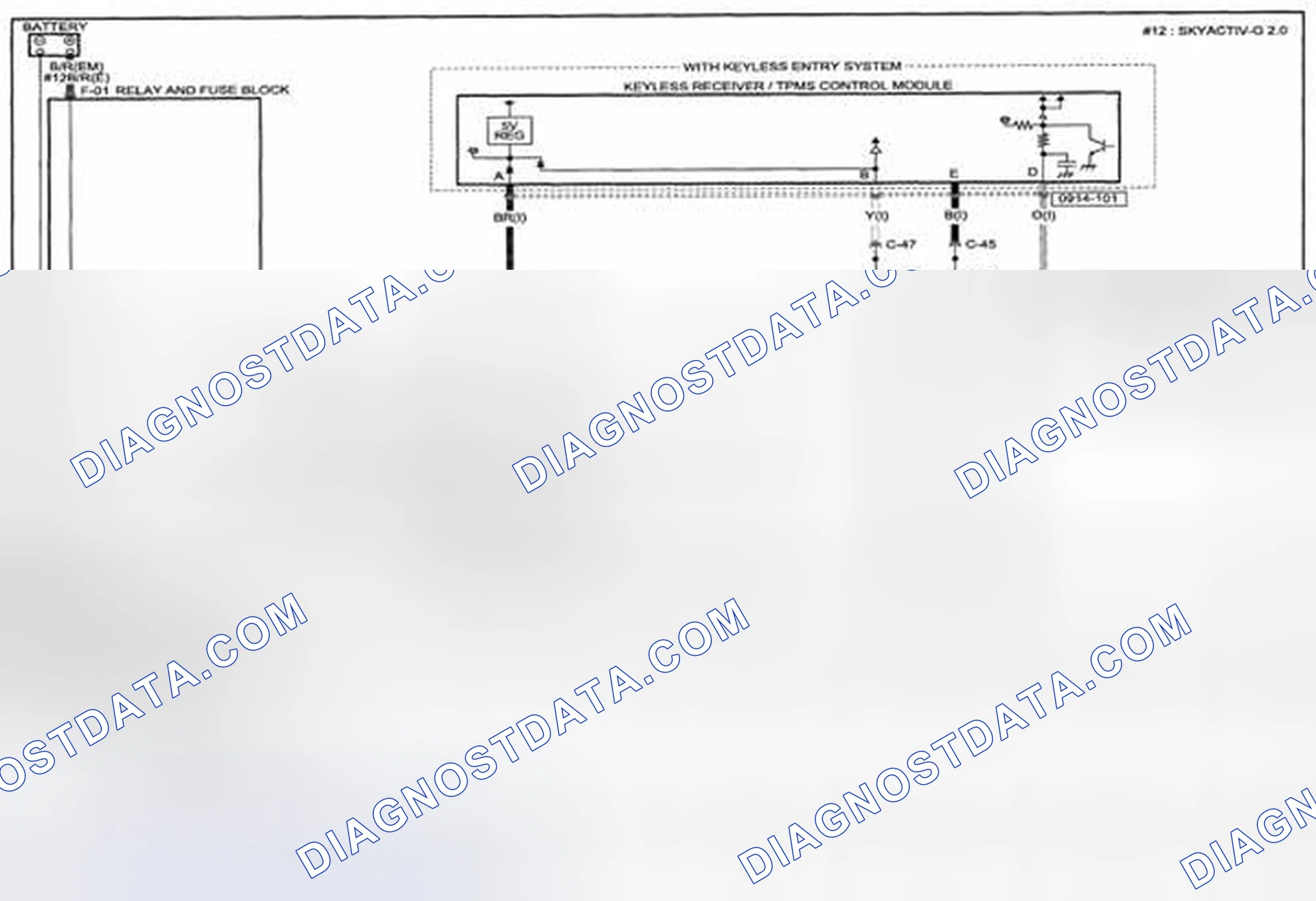 Scheme 248: Door Lock System (Without Advanced Keyless Entry And Push Button Start System, TPMS) Wiring Diagram - 0914-1a (1 Of 2)