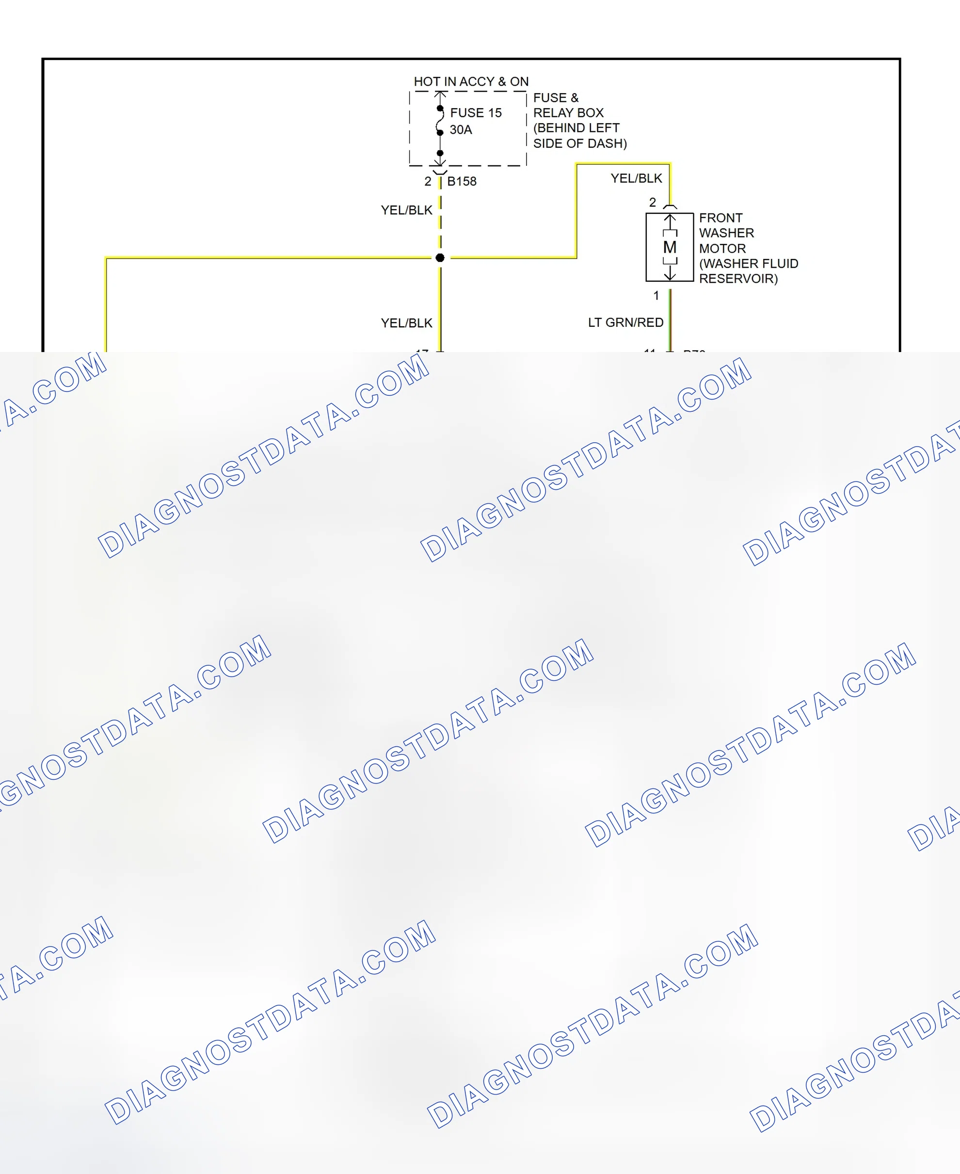 Scheme 8: Wiper/Washer System Wiring Diagram (Legacy & Outback - Front)