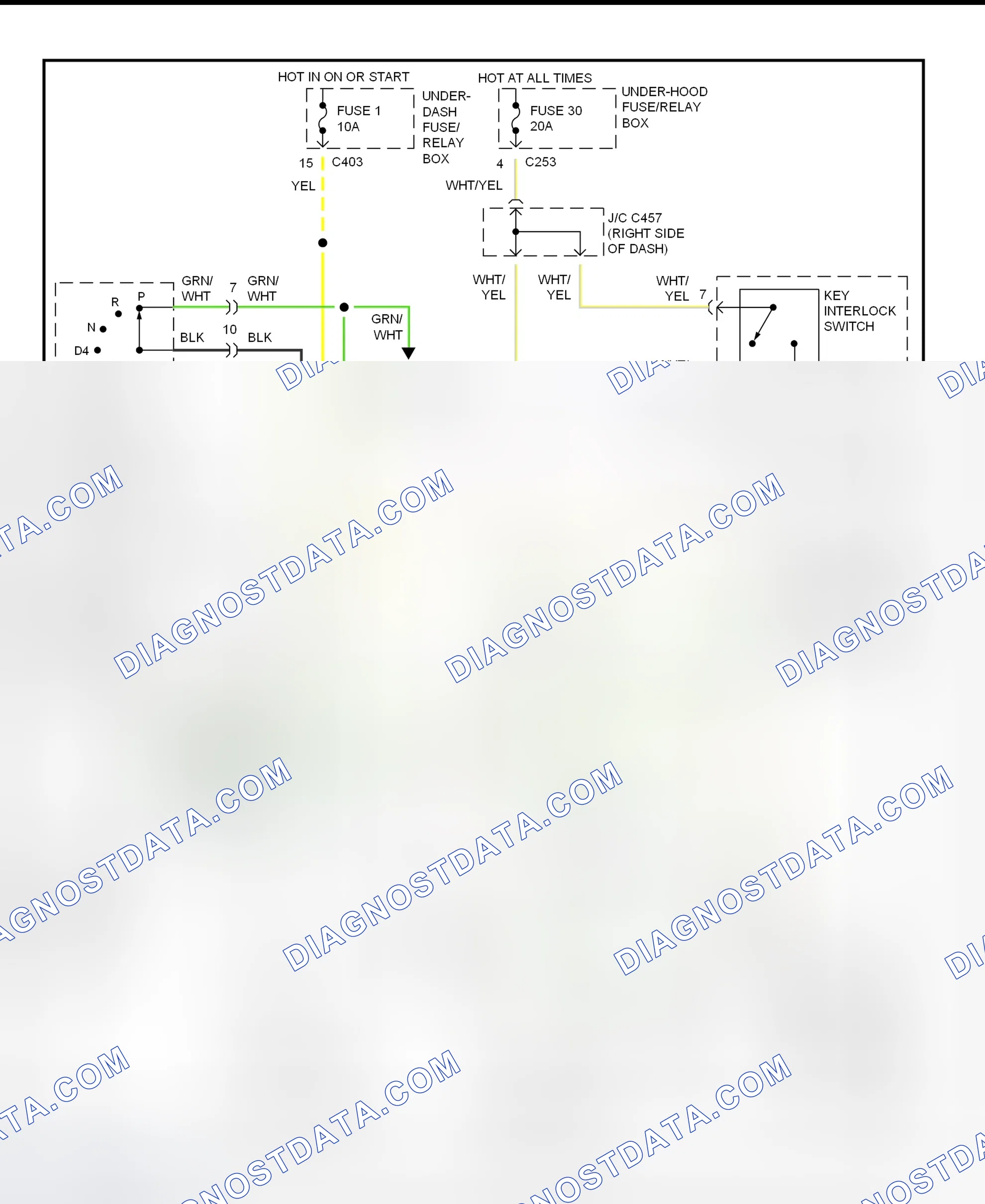 Scheme 112: Shift & Key Interlock System Wiring Schematic (1997 Acura 2.2CL)