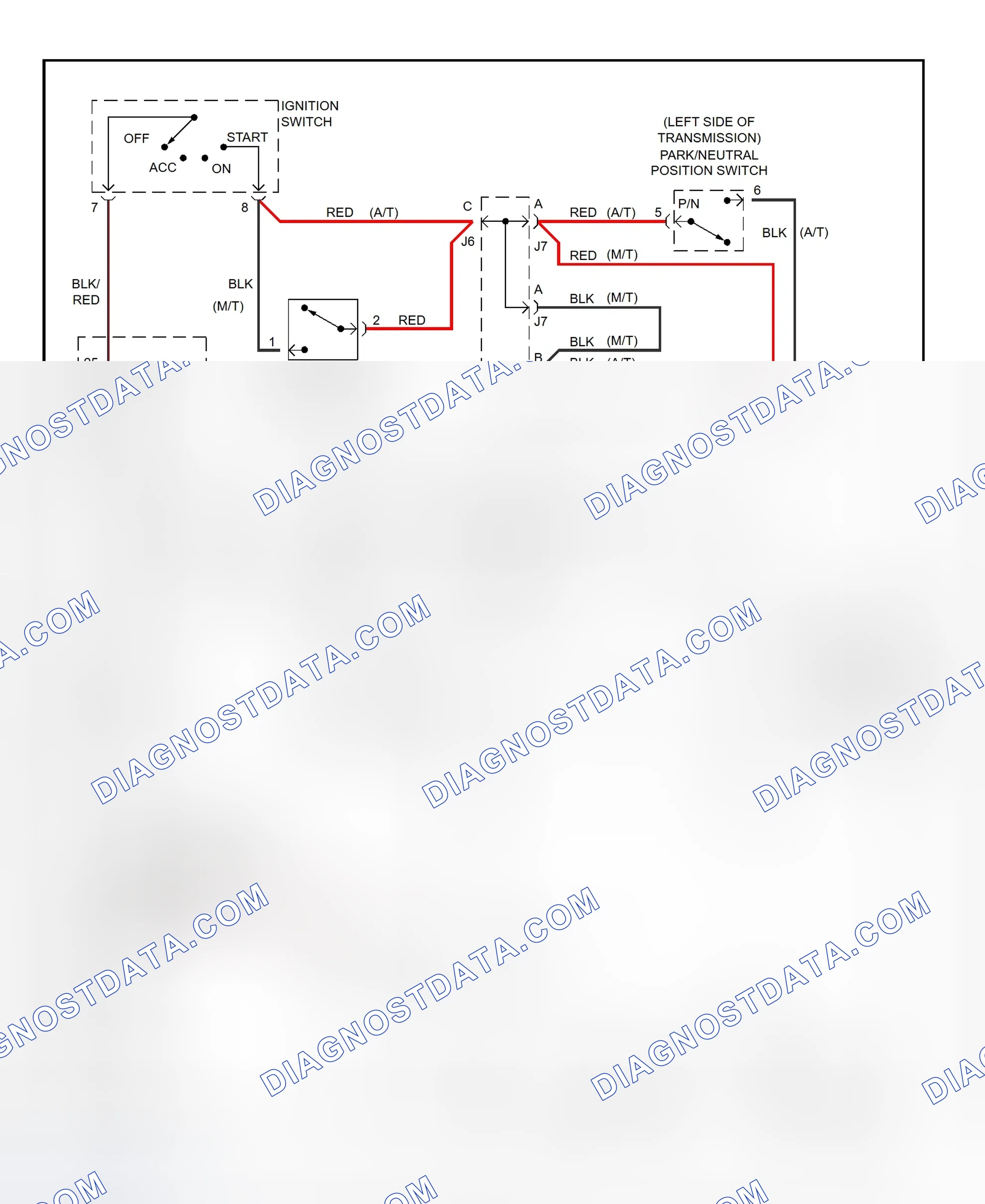 Fig. 30: Starting System Wiring Diagram (RAV4)