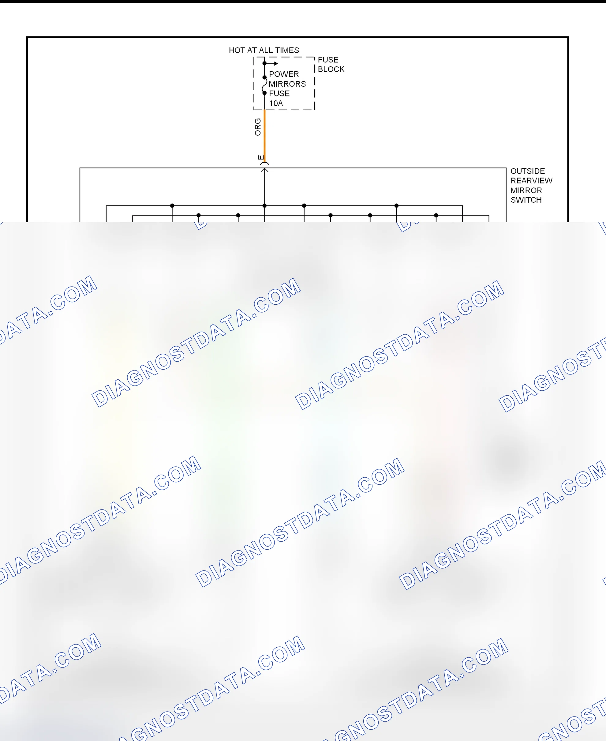 Fig. 11: Power Mirror System Wiring Diagram (Montana, Silhouette & Venture)