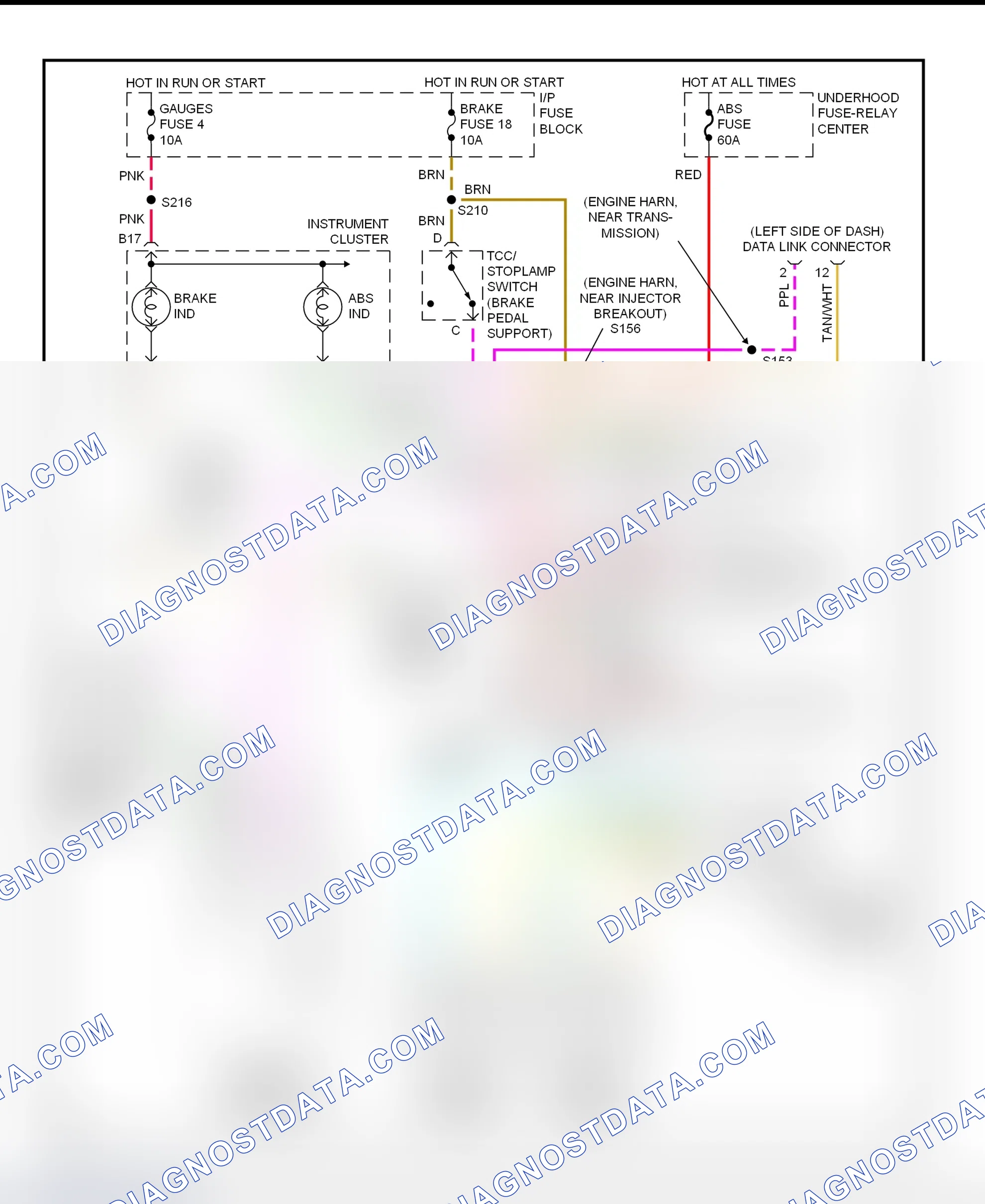 Scheme 6: 4WAL Brake System Wiring Diagram (1998 G-Van, Express & Savana - Gasoline)