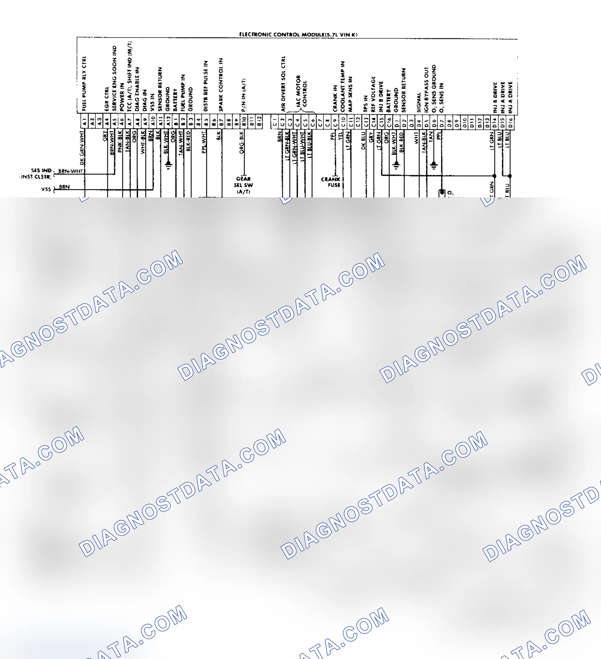 Scheme 161: "P" Series Vans (5.7L) Wiring Diagram
