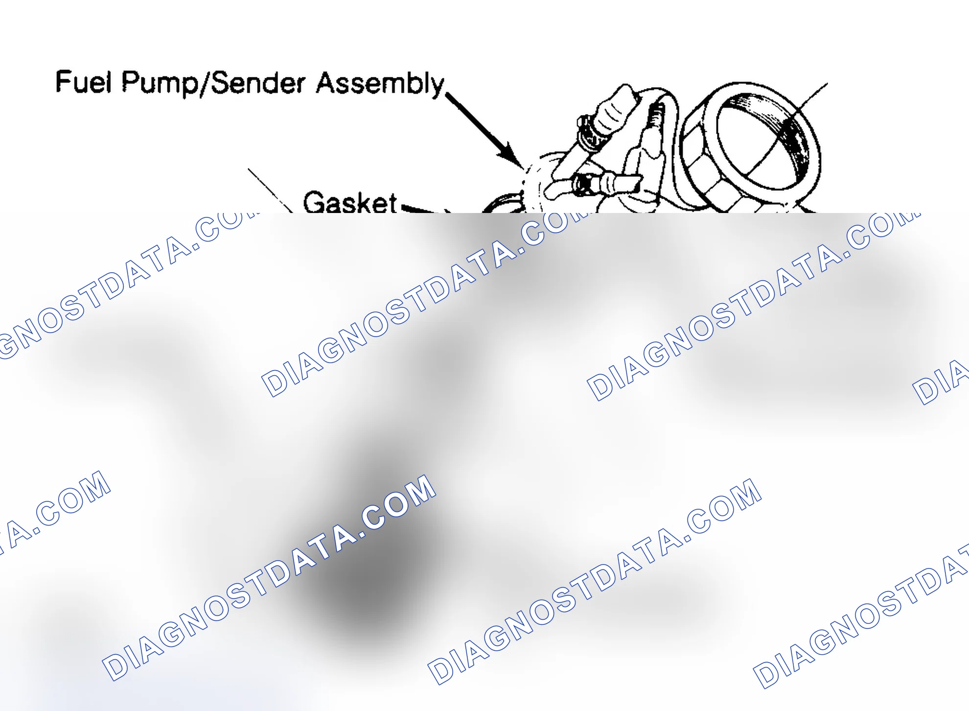 Scheme 15: Electric Fuel Pump/Sending Unit Assembly Assembly shown is for vehicles with 7.5L engines. All other models are similar. Courtesy of Ford Motor Co.