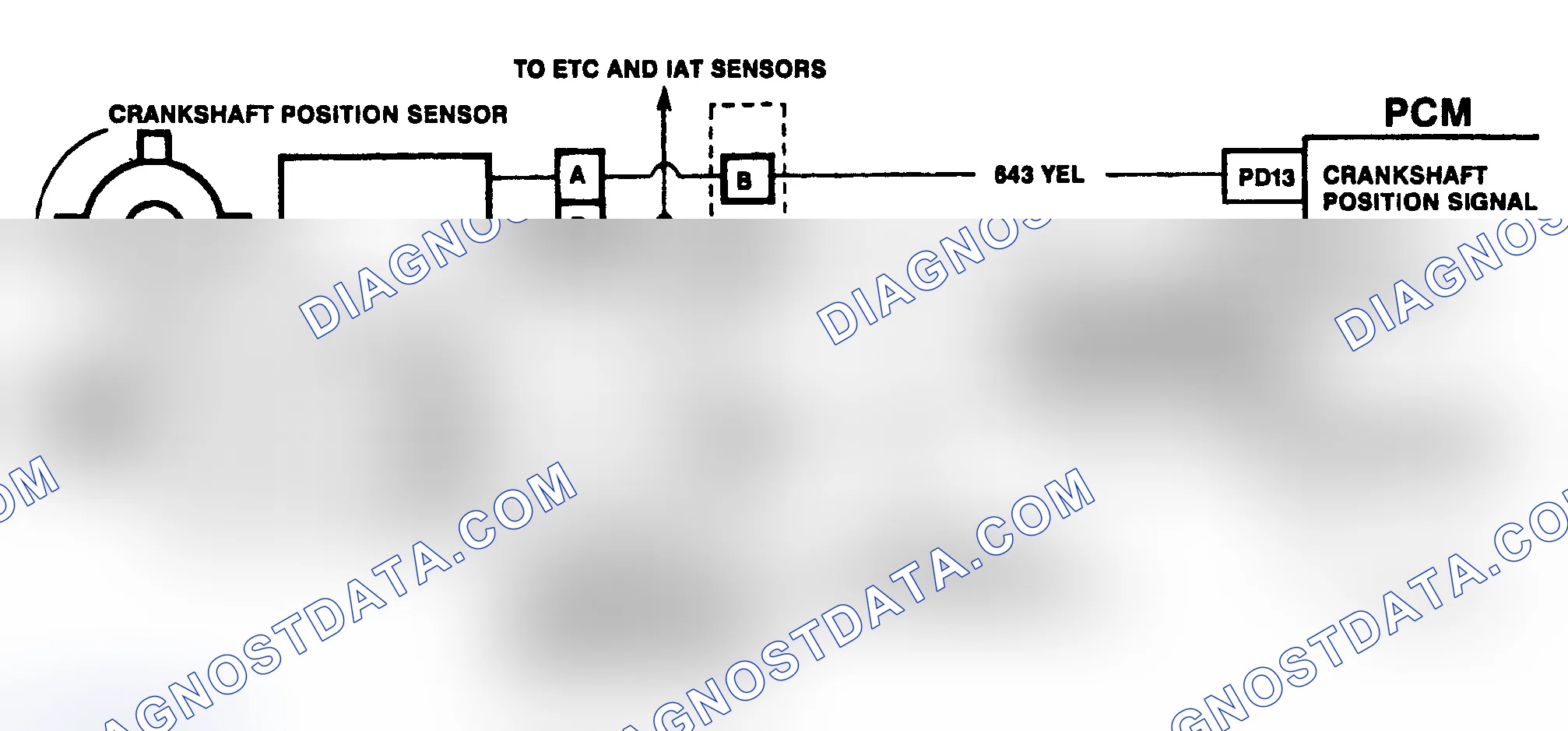 Scheme 183: DTC 19 Schematic ("C" & "K" Series) Crankshaft Position Reference Error