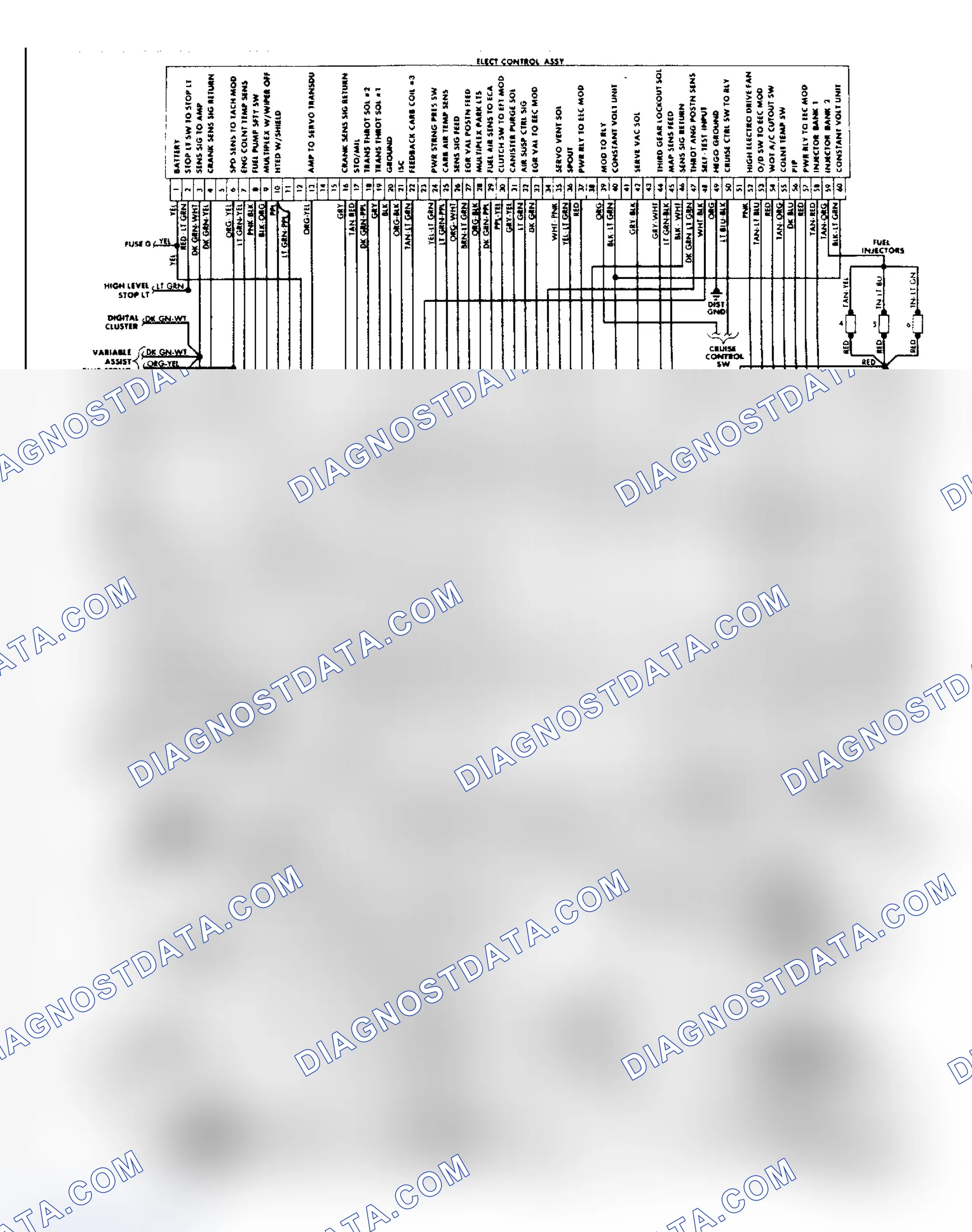 Scheme 17: 3.8L SEFI EEC-IV Wiring Diagram (Continental)