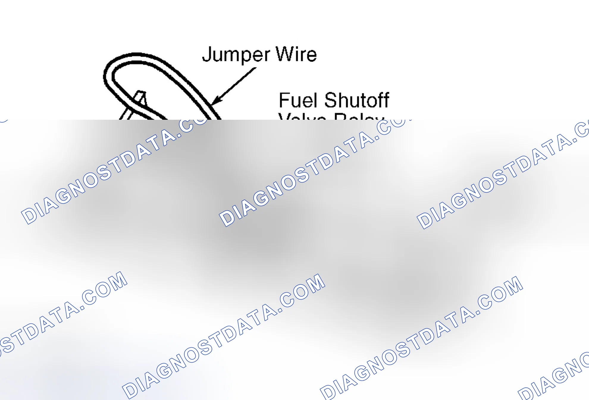 Scheme 1: Connecting Jumper Wire To Fuel Shutoff Valve Relay Connector (Crown Victoria)