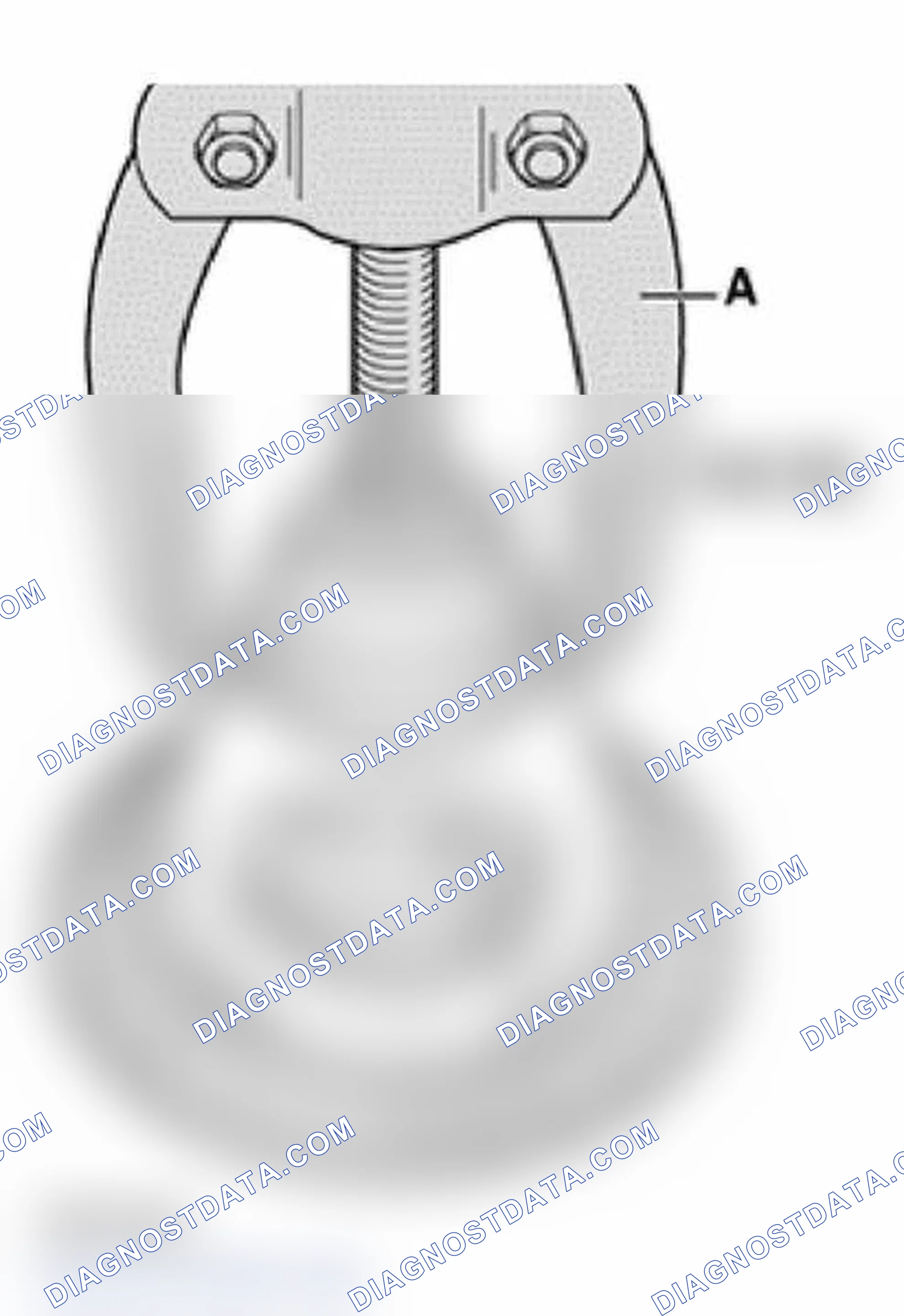 Scheme 138: Pulling off inner race for small taper roller bearing