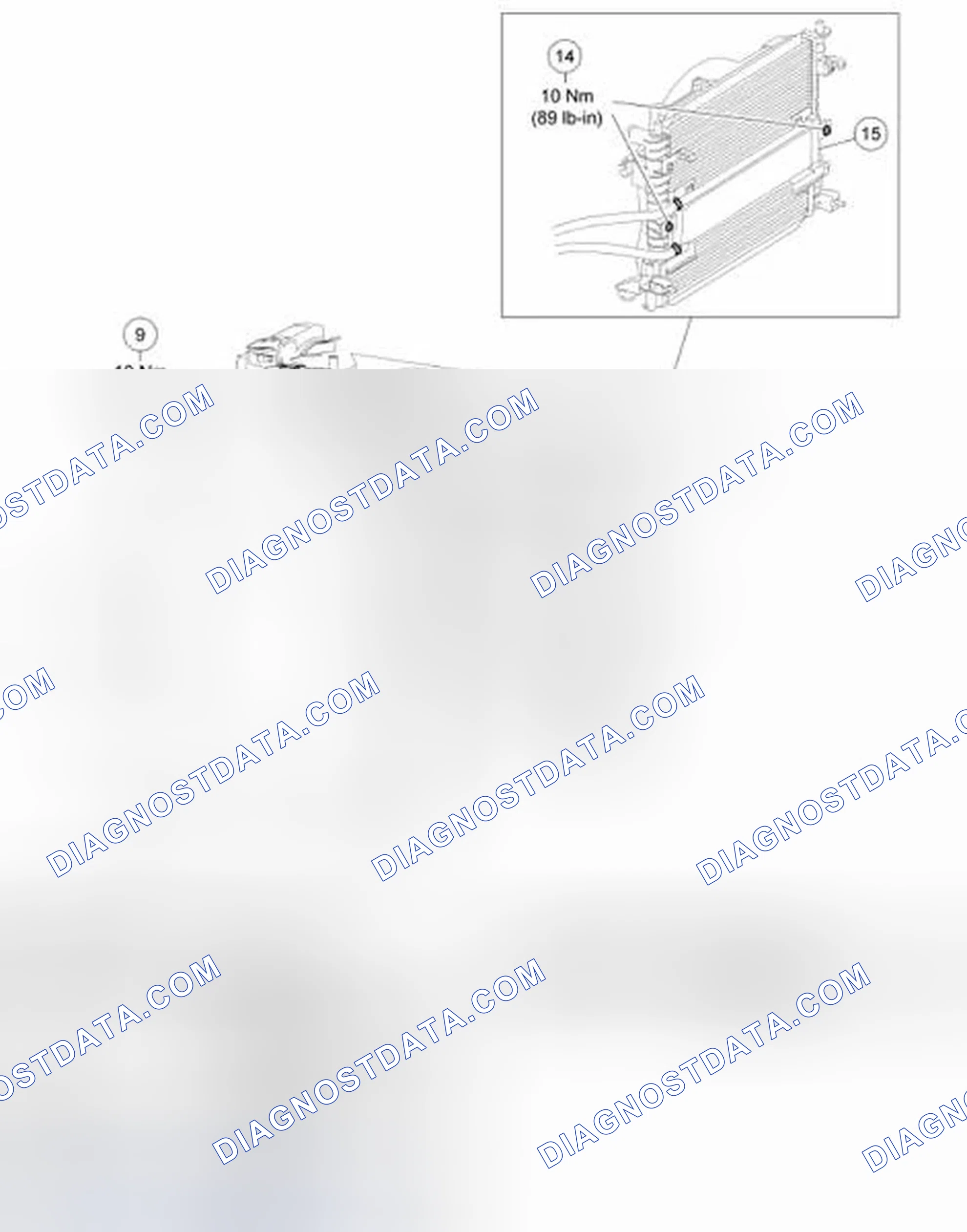 Scheme 6: Identifying Radiator, A/C Condenser And Power Steering Tubes - With Torque Specifications