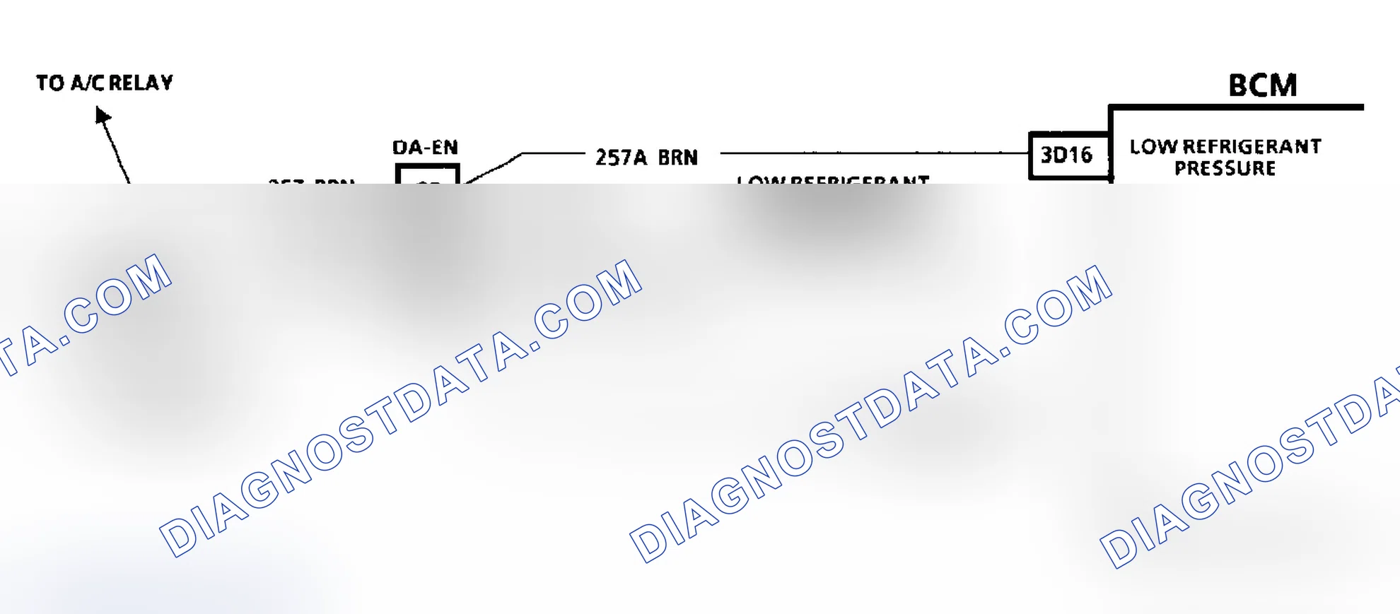 Scheme 102: Codes B446, B447 & B448 Schematic, Low Refrigerant Pressure