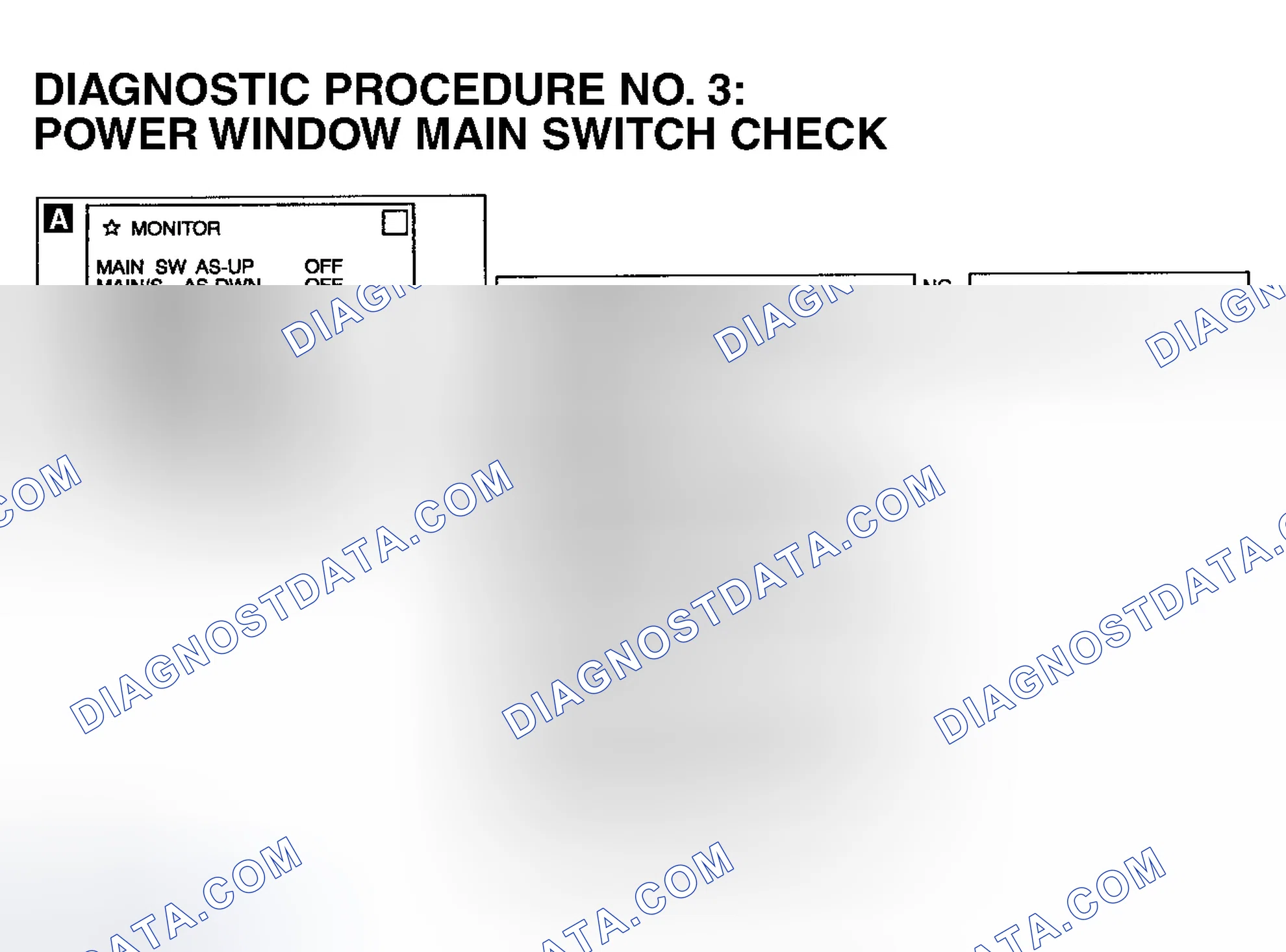 Scheme 3: DIAGNOSTIC PROCEDURE 3: POWER WINDOW MAIN SWITCH CHECK