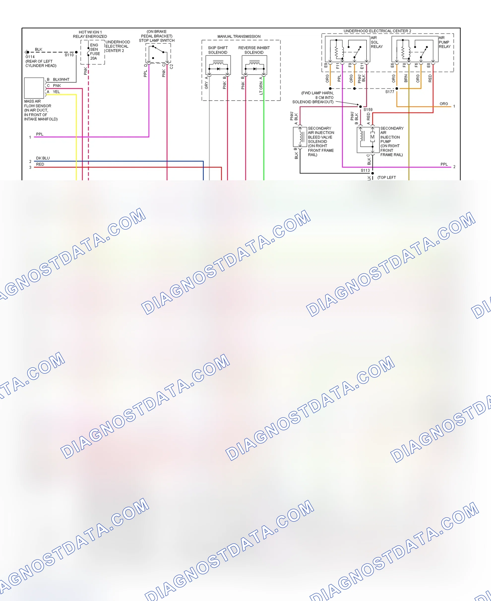 Scheme 28: PCM Wiring Diagram (Camaro & Firebird - 5.7L - 2 Of 4)