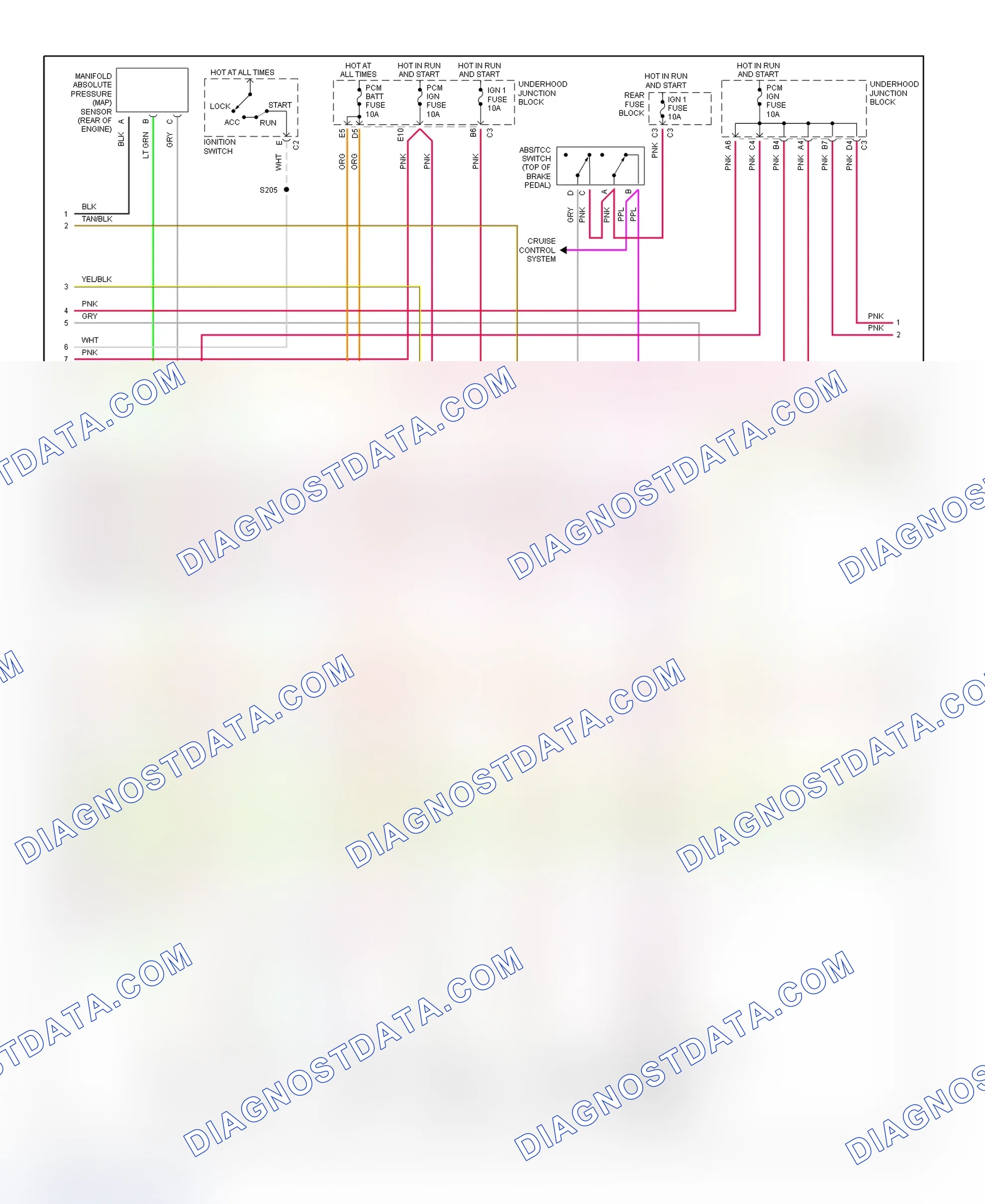 Scheme 173: PCM Wiring Diagram (Seville - 4.6L - 2 Of 4)