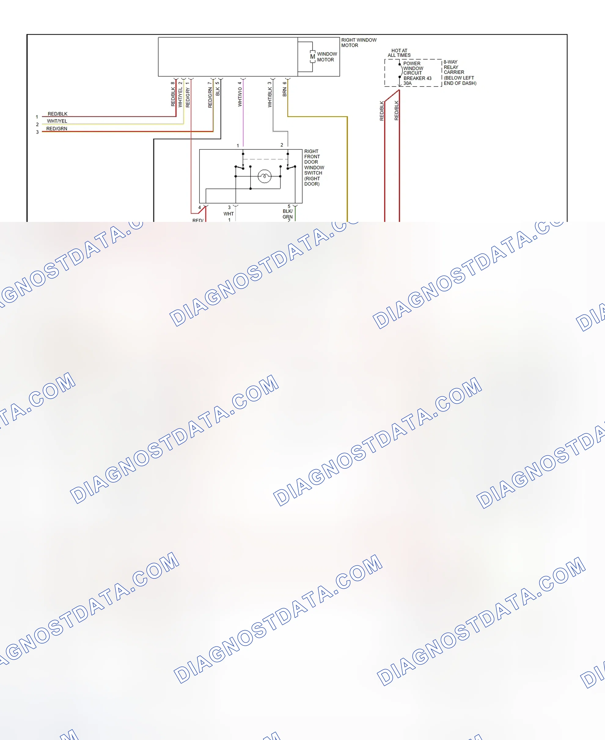 Scheme 9: Power Window System Wiring Diagram (A4 & S4 - 2 Of 2)
