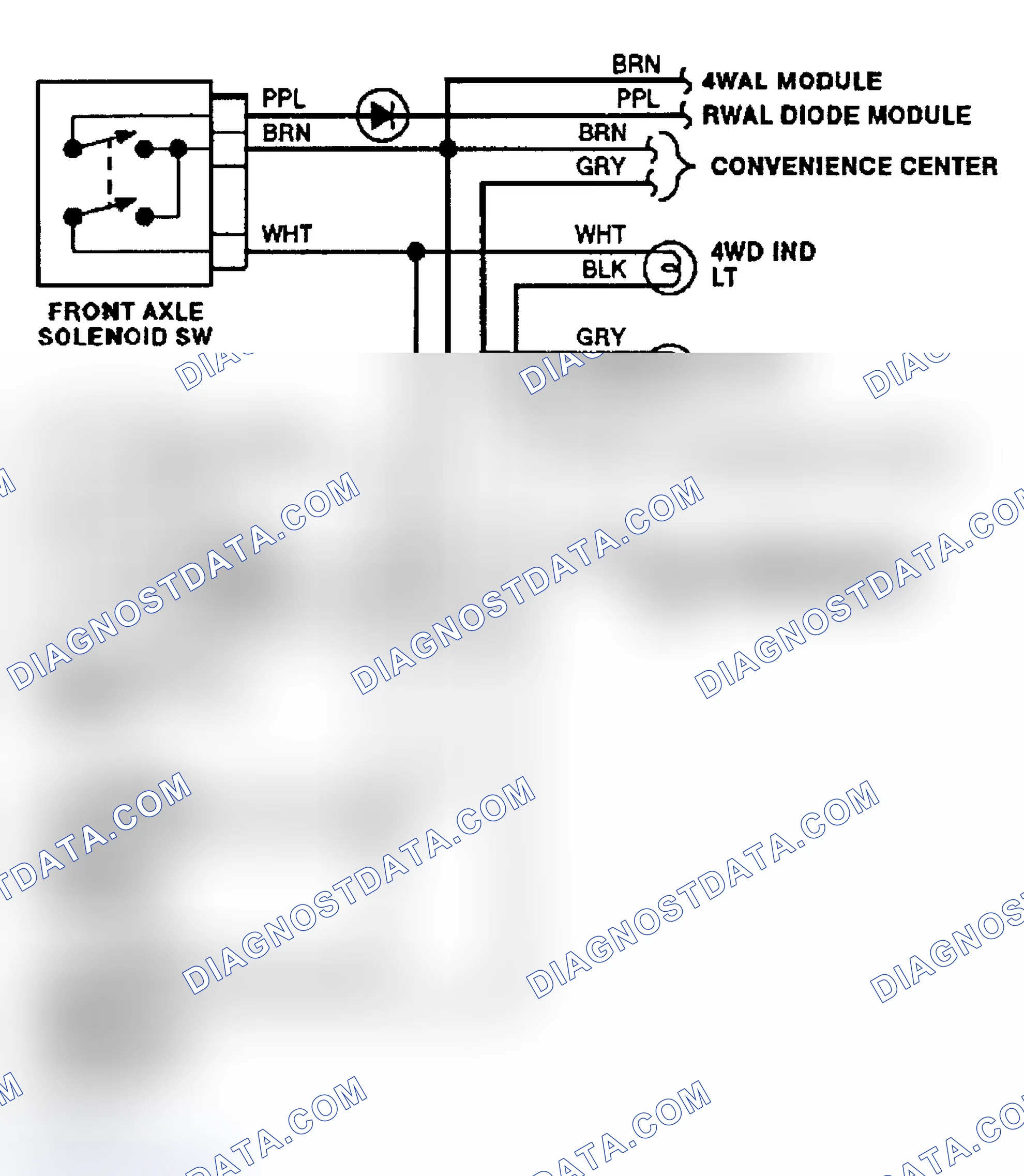 Scheme 6: Transfer Case Circuit (1992)