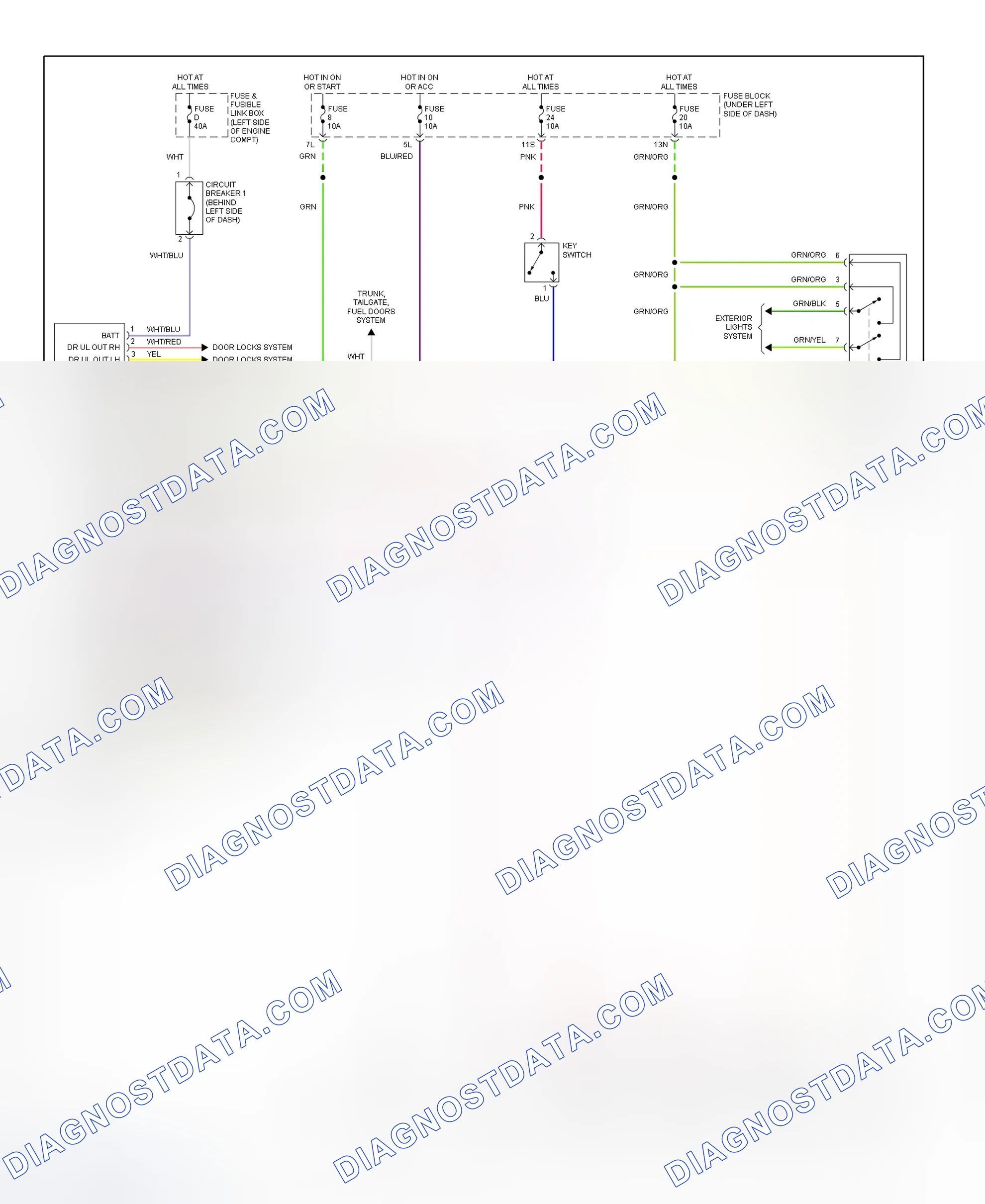 Fig. 1: Multi-Remote Control System Wiring Diagram (Altima - With Anti-Theft)