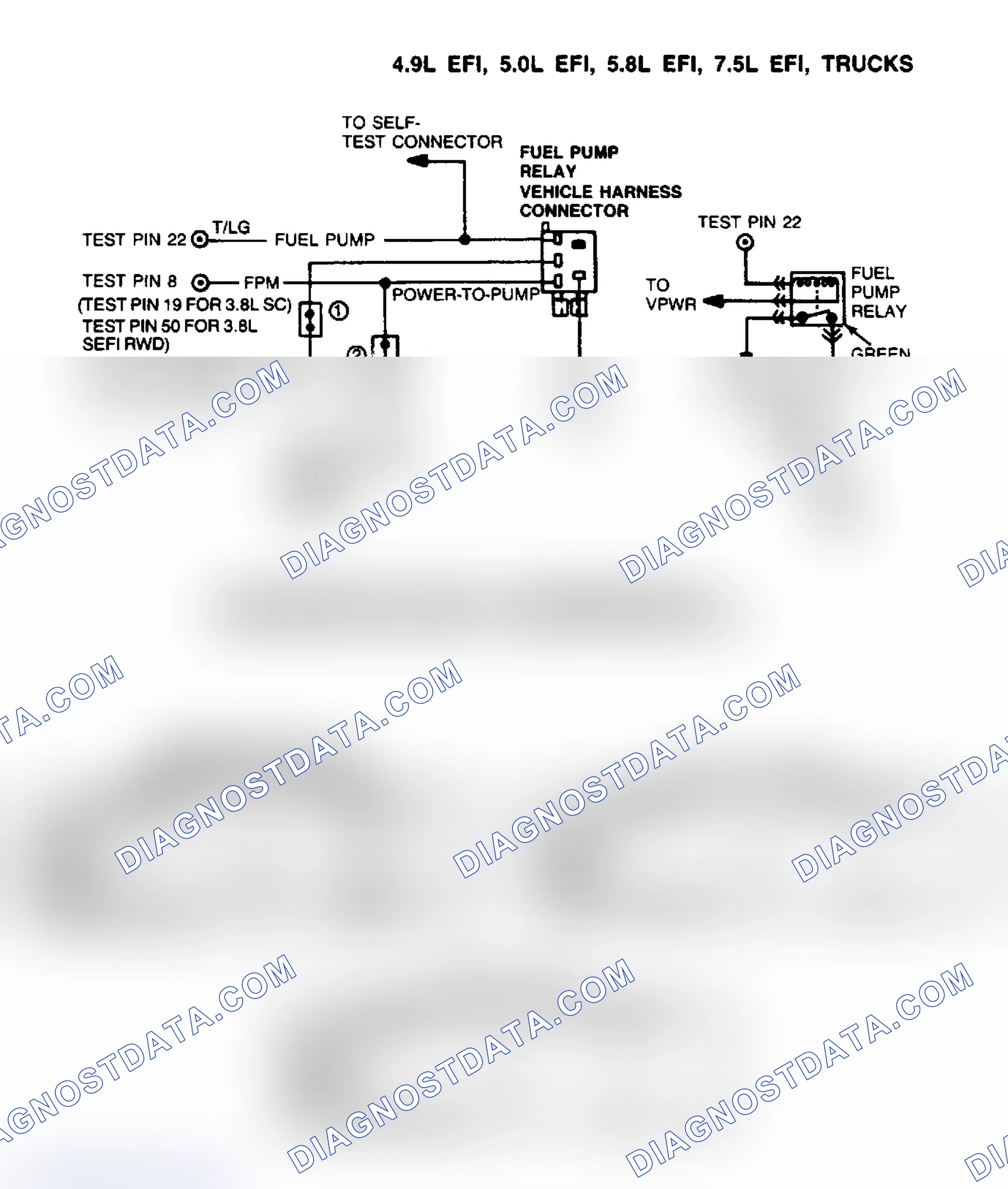 Scheme 59: 4.9L Fuel Pump Circuit Wiring Diagram