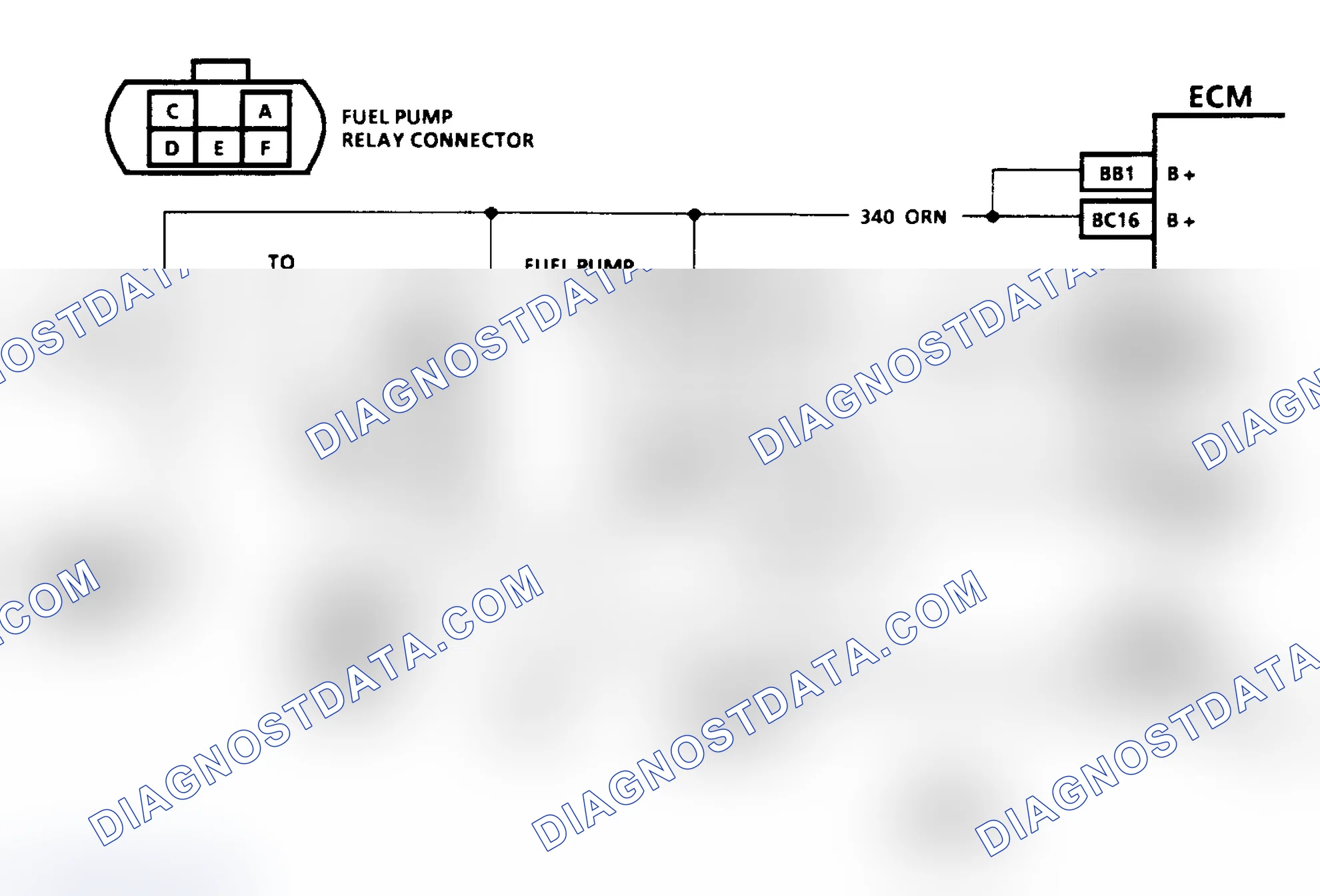 Scheme 224: Code 54, Schematic, L Body, Fuel Pump Voltage Low