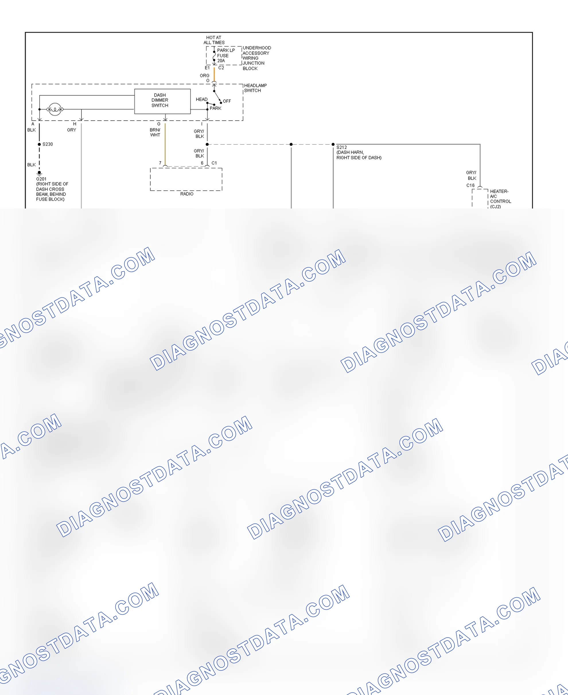 Scheme 43: Illumination/Interior Lights Wiring Diagram (Grand Prix - 2 Of 2)