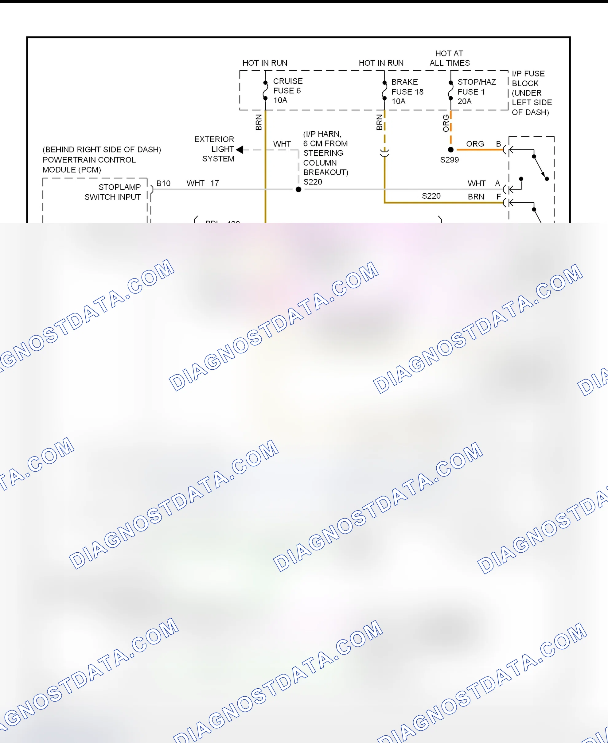 Scheme 1: Cruise Control System Wiring Diagram ("C" & "K" Series Pickups, Suburban, Tahoe & Yukon - Diesel)