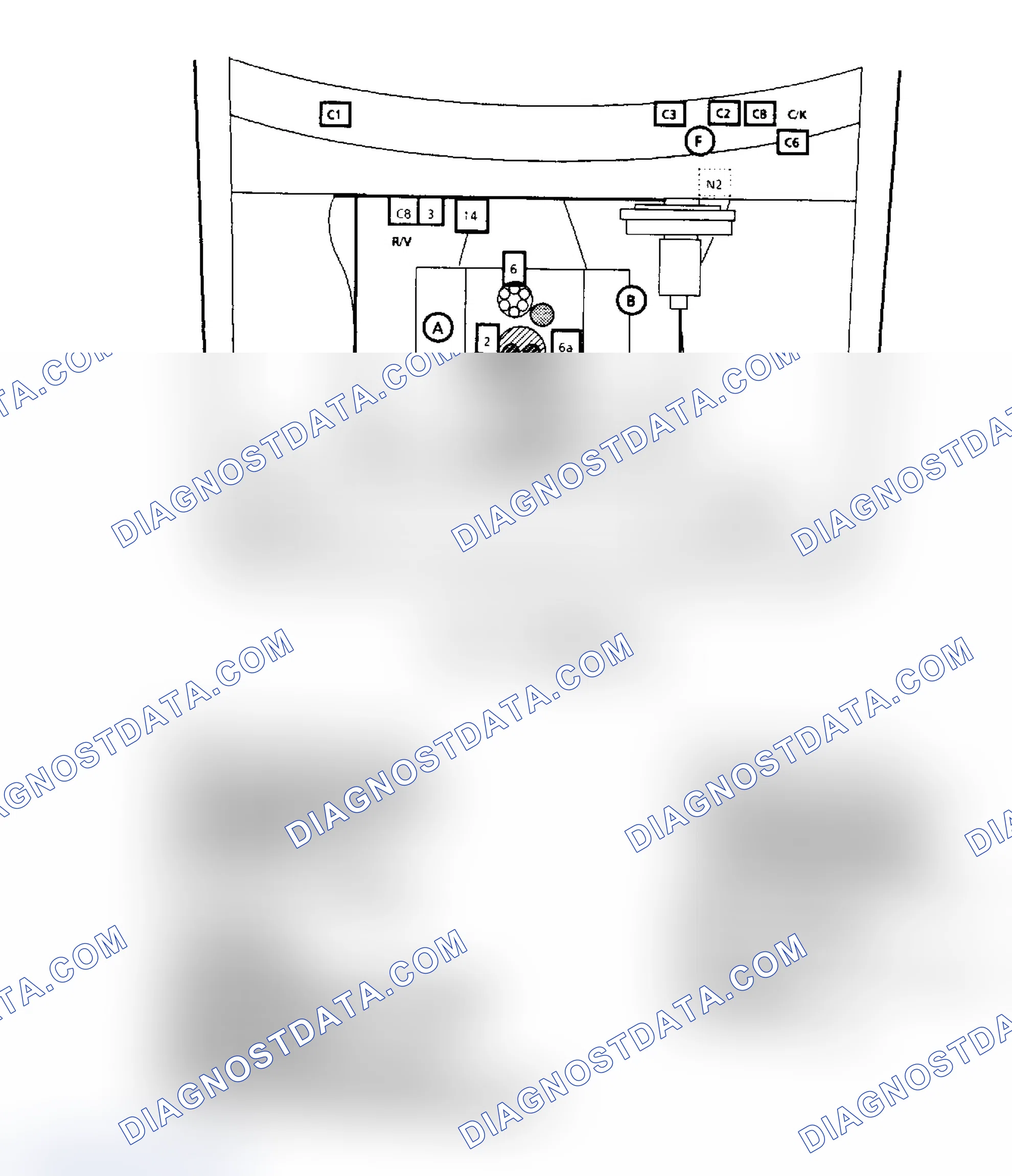 Scheme 149: Component Locations for "C/K" Series & "R/V" Series 7.4L