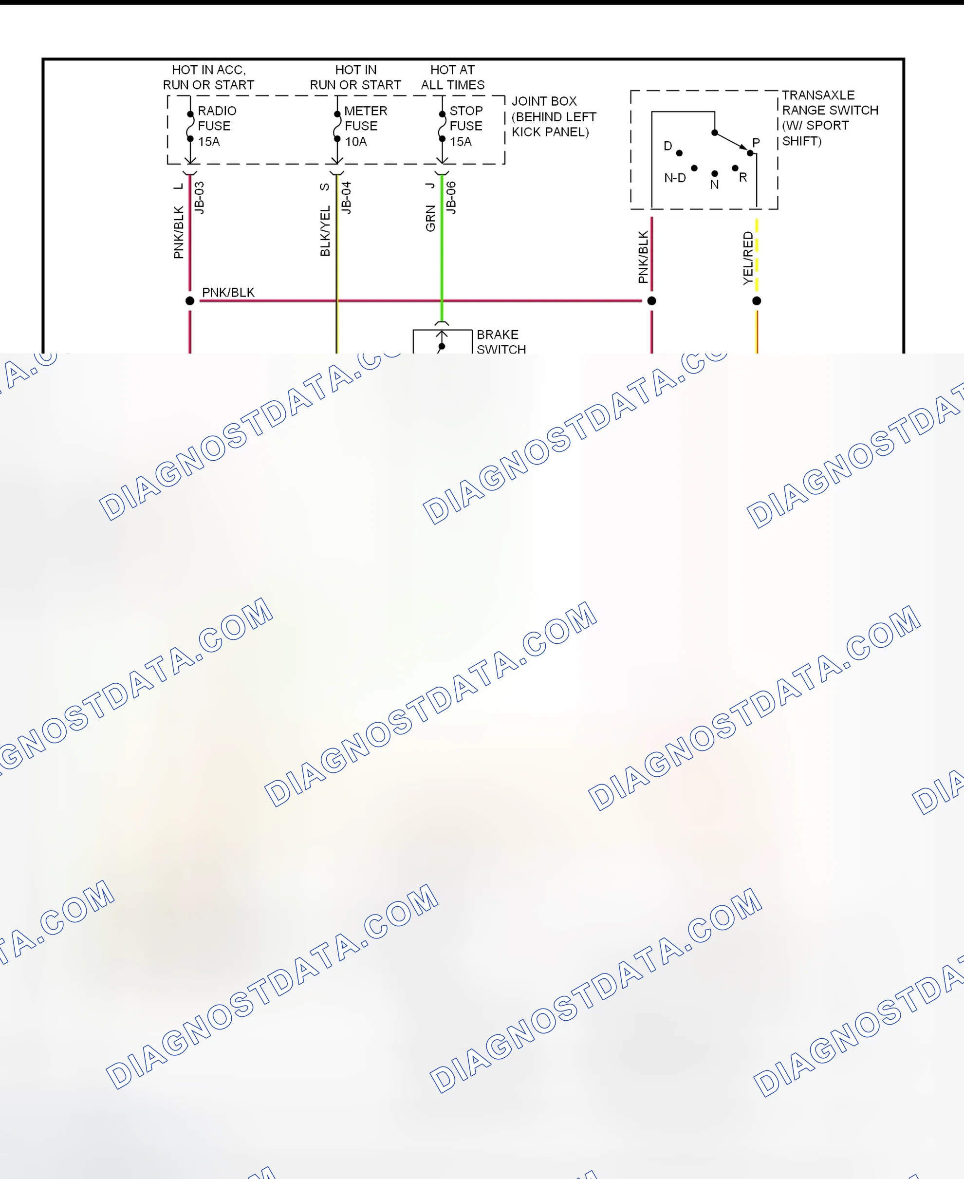 Scheme 37: Shift Interlock System Wiring Diagram (2002 Protege5)