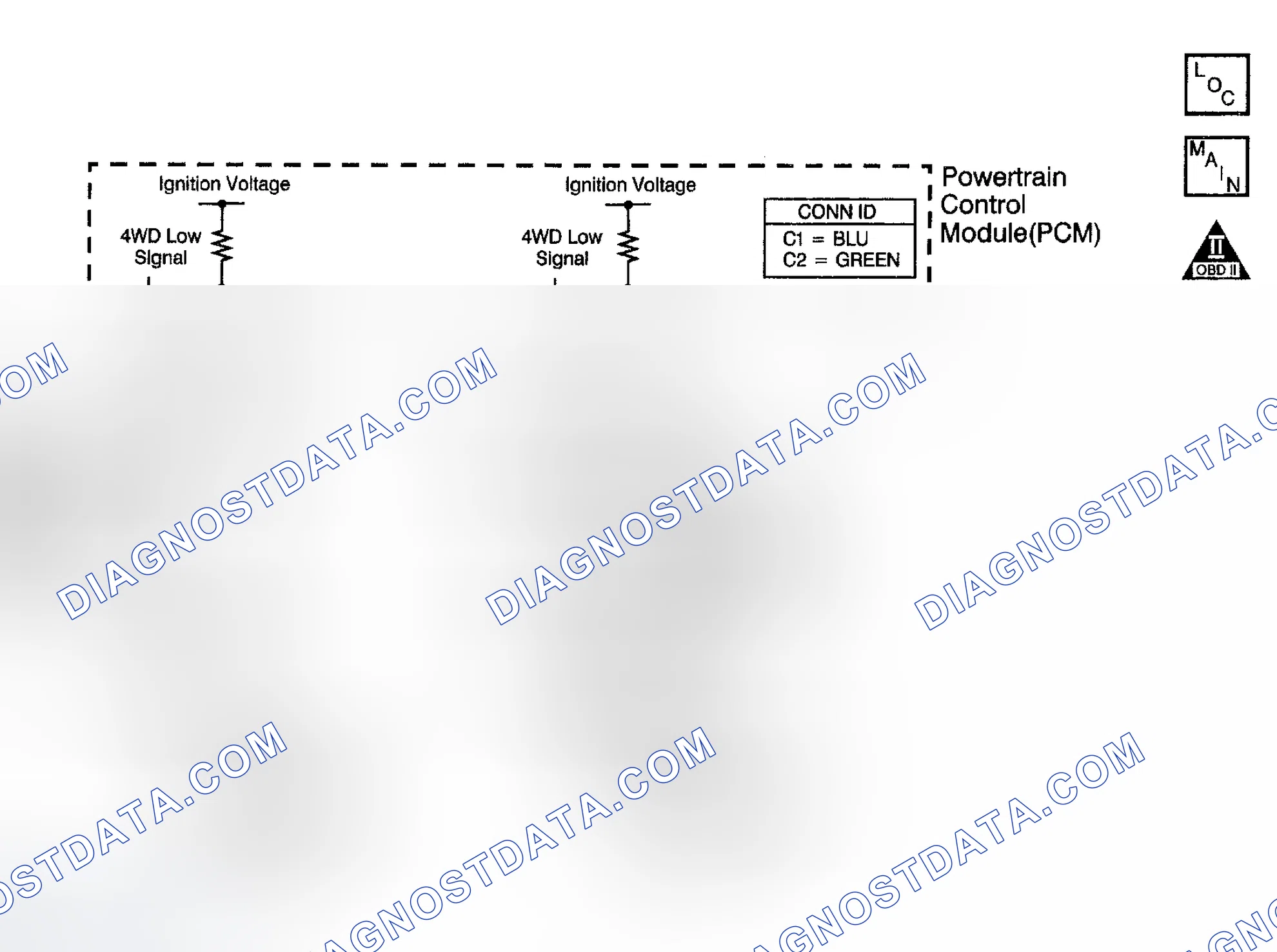 Scheme 1059: DTC P1875: Open Or Short To Ground In The 4WD Low Signal Circuit