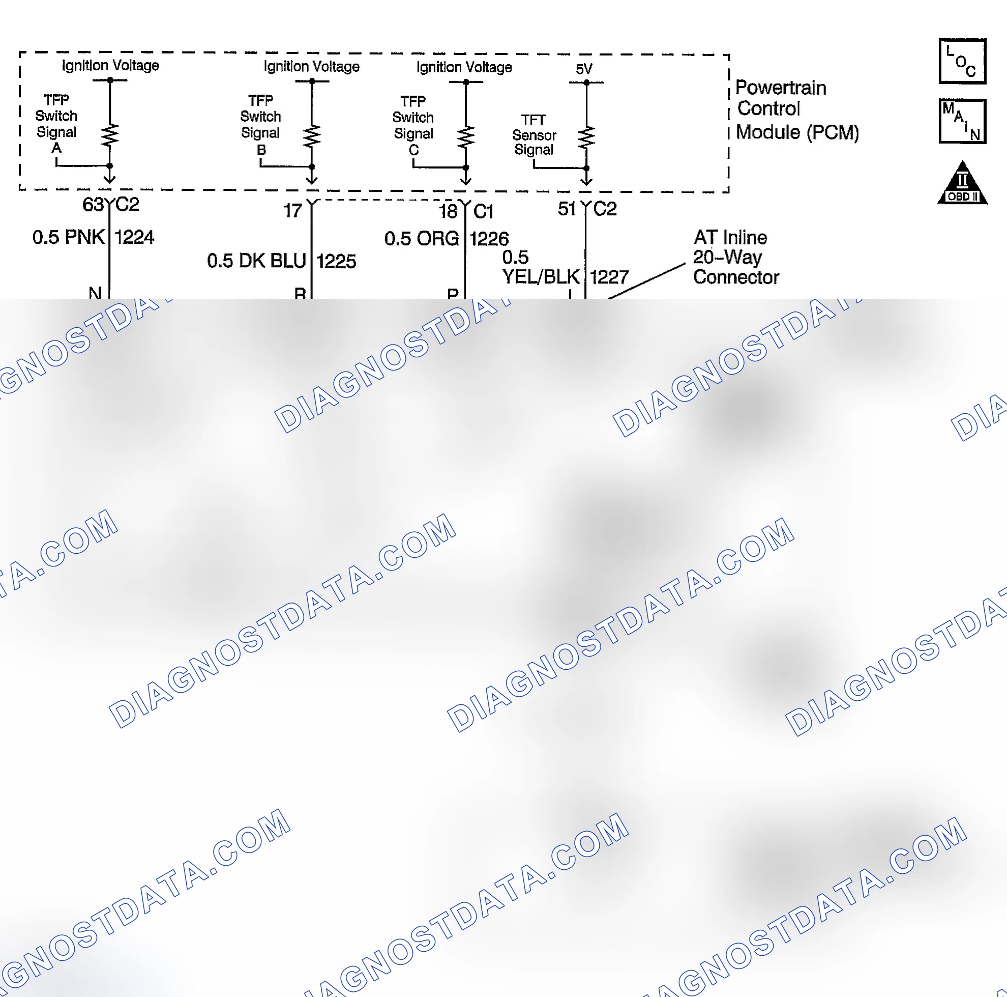 Scheme 351: DTC P0713: TFT Sensor Signal Voltage High