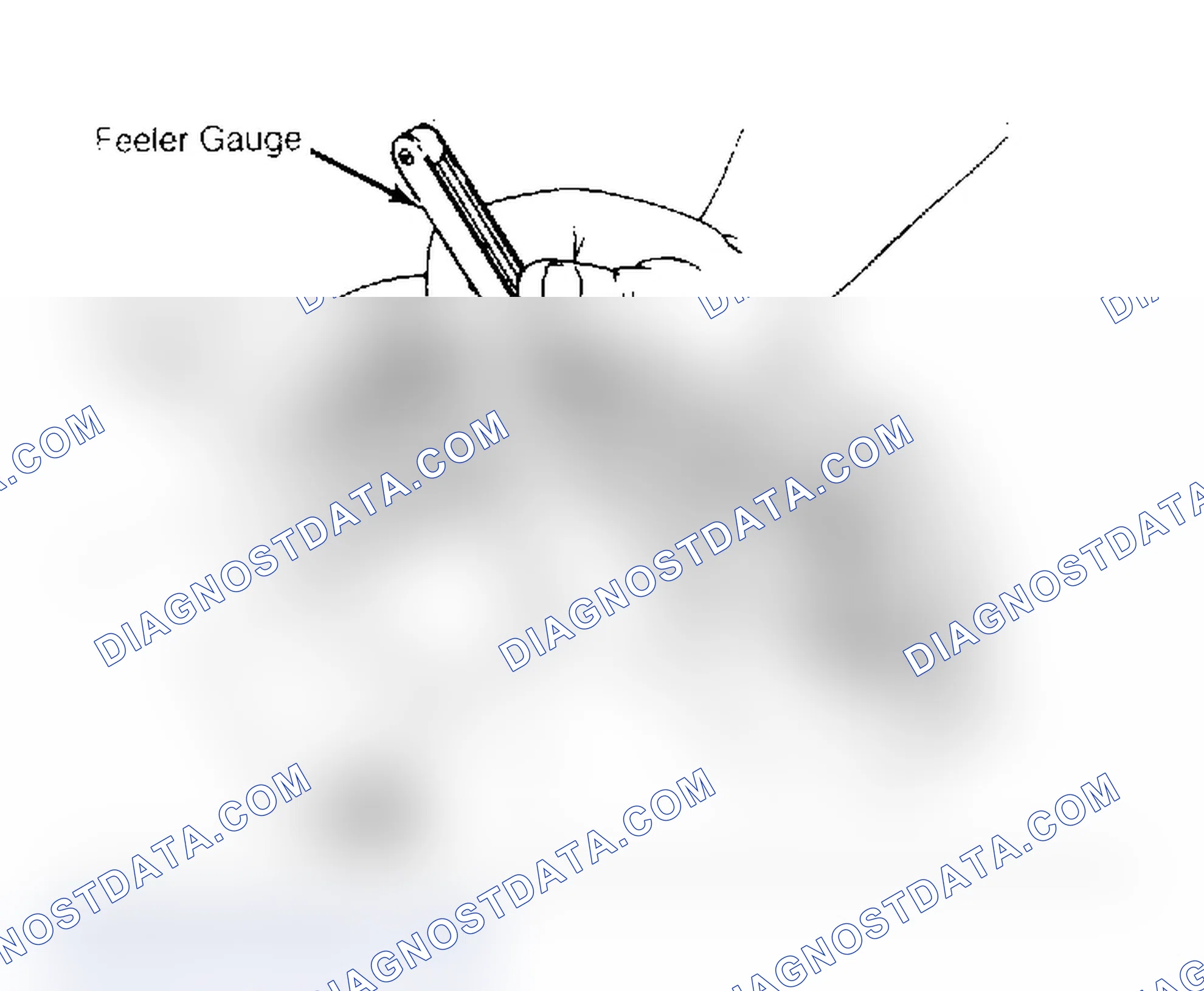 Scheme 17: Checking Crankshaft End Play. Use a feeler gauge to check for max of .004-.009" (.10-.25 mm) end play.