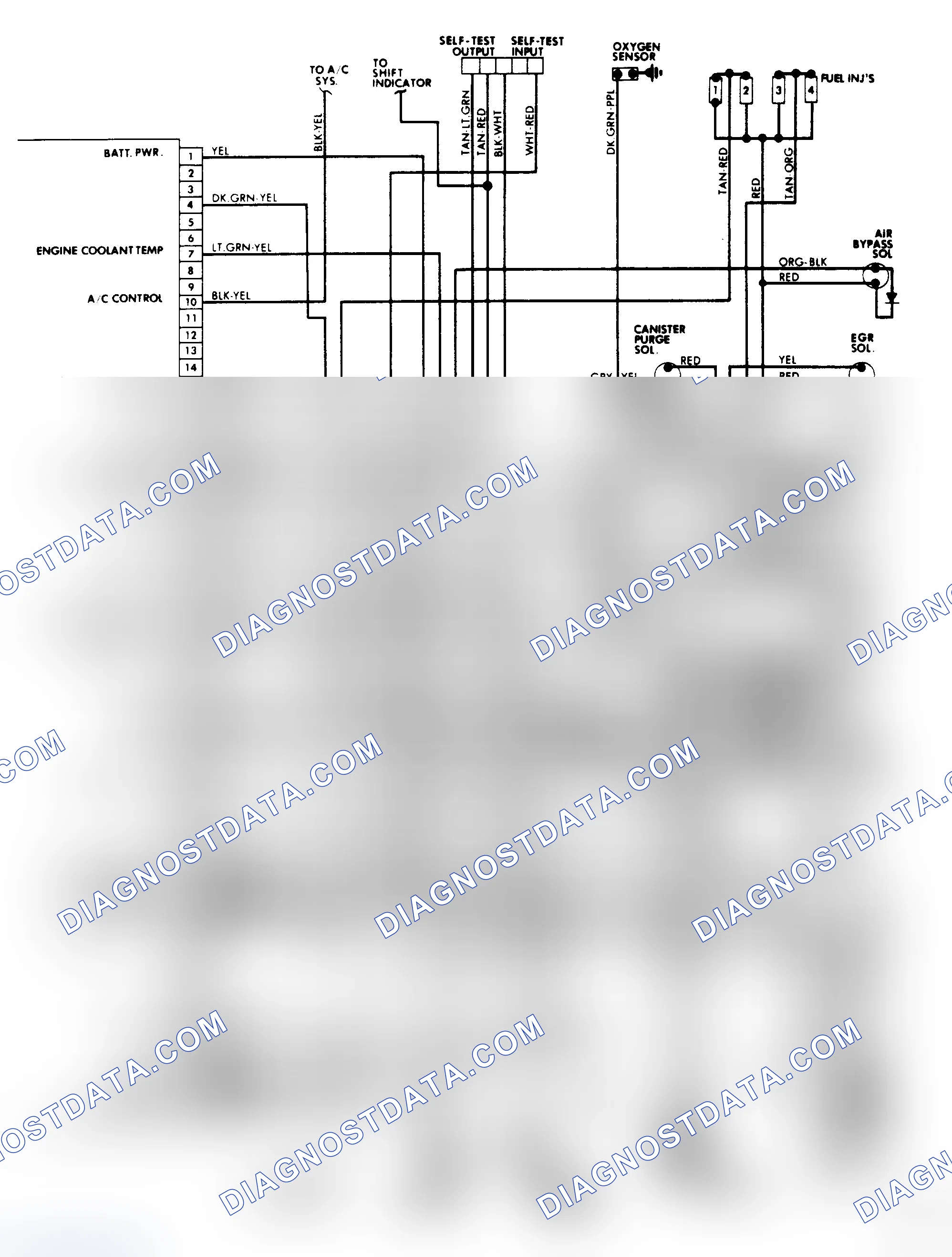 Scheme 24: 1985 1.6L & Turbo Multi-Point Injection System Wiring Diagram
