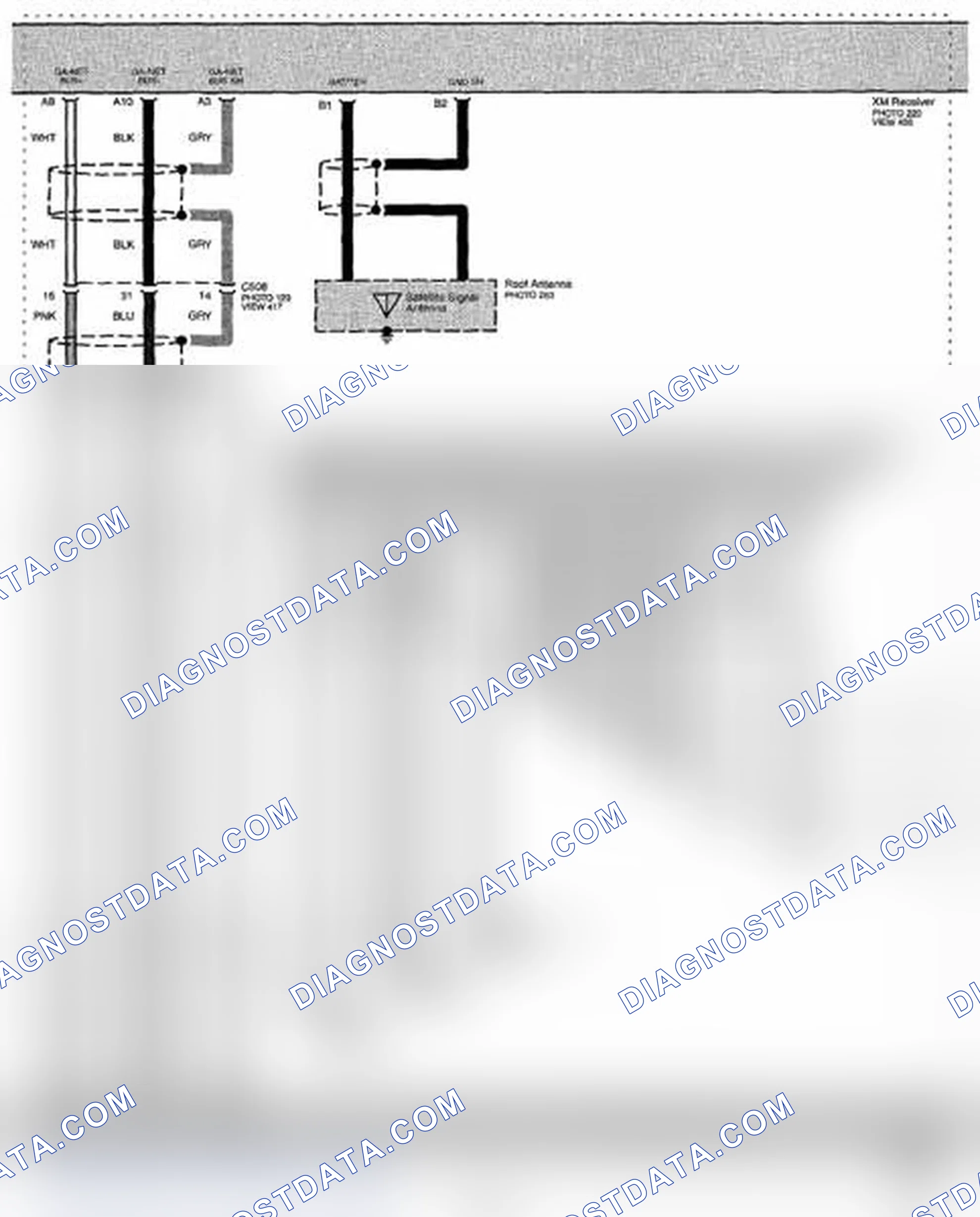 Scheme 327: Audio System Circuit Diagram - Without Navigation (Page 150-8)